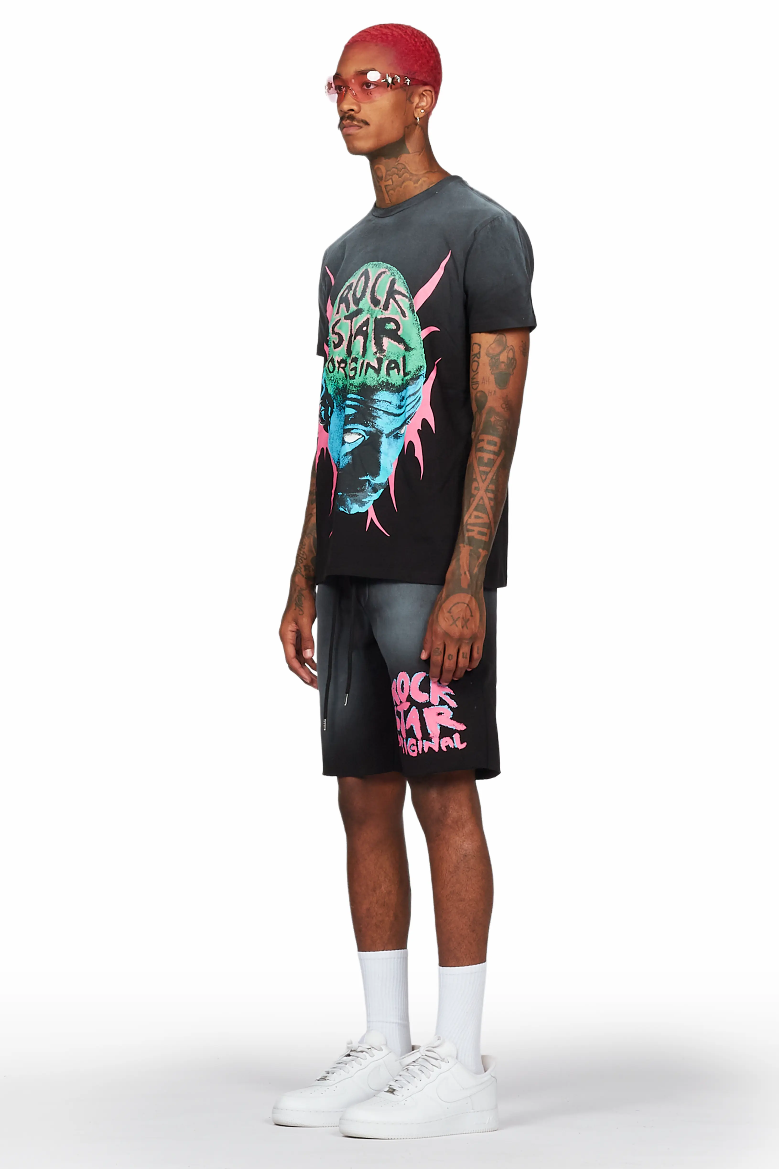 Baraz Black T-Shirt Short Set - Image 6