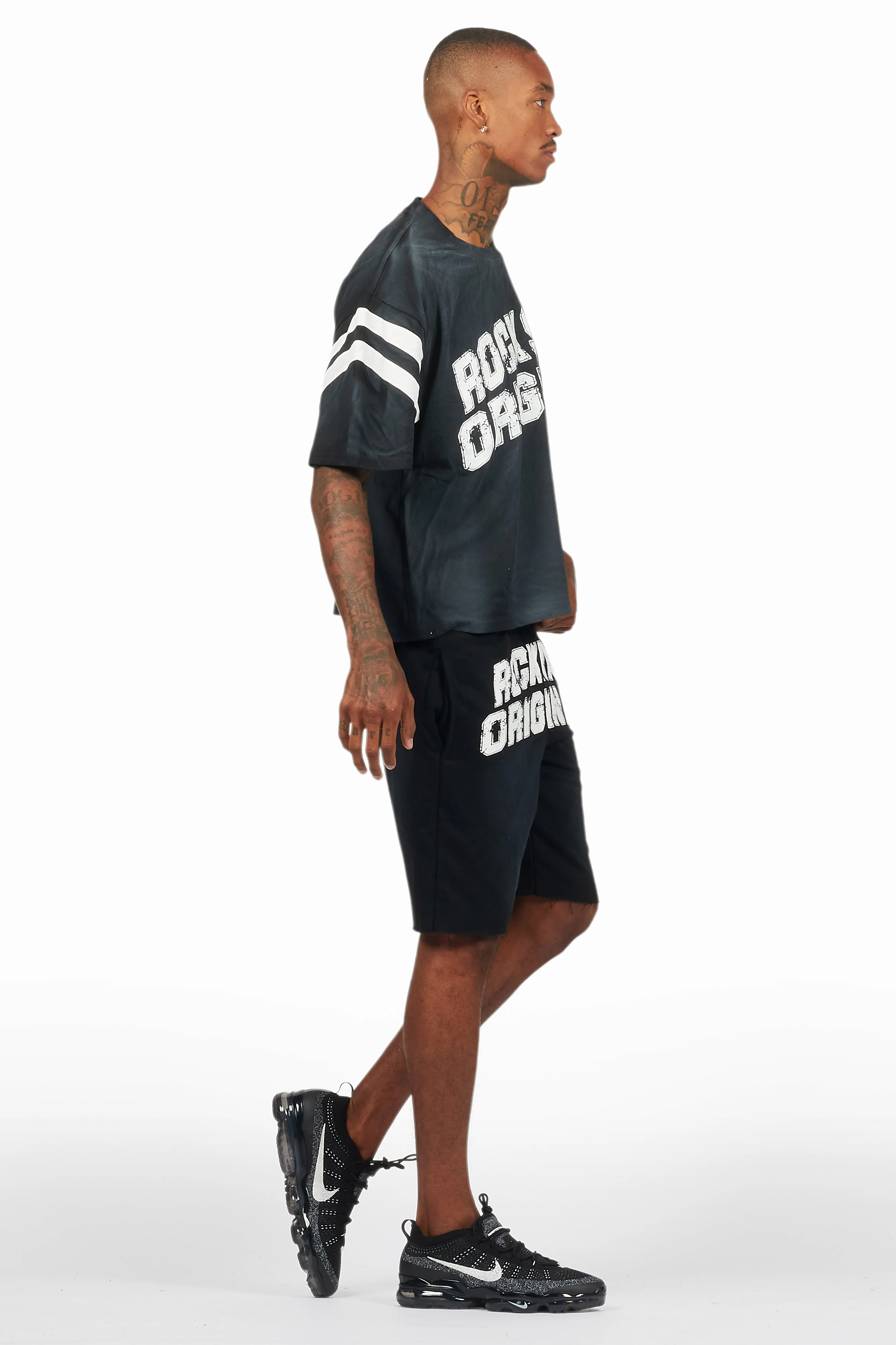 Tumo Black Crop Boxy Tee Short Set - Image 3