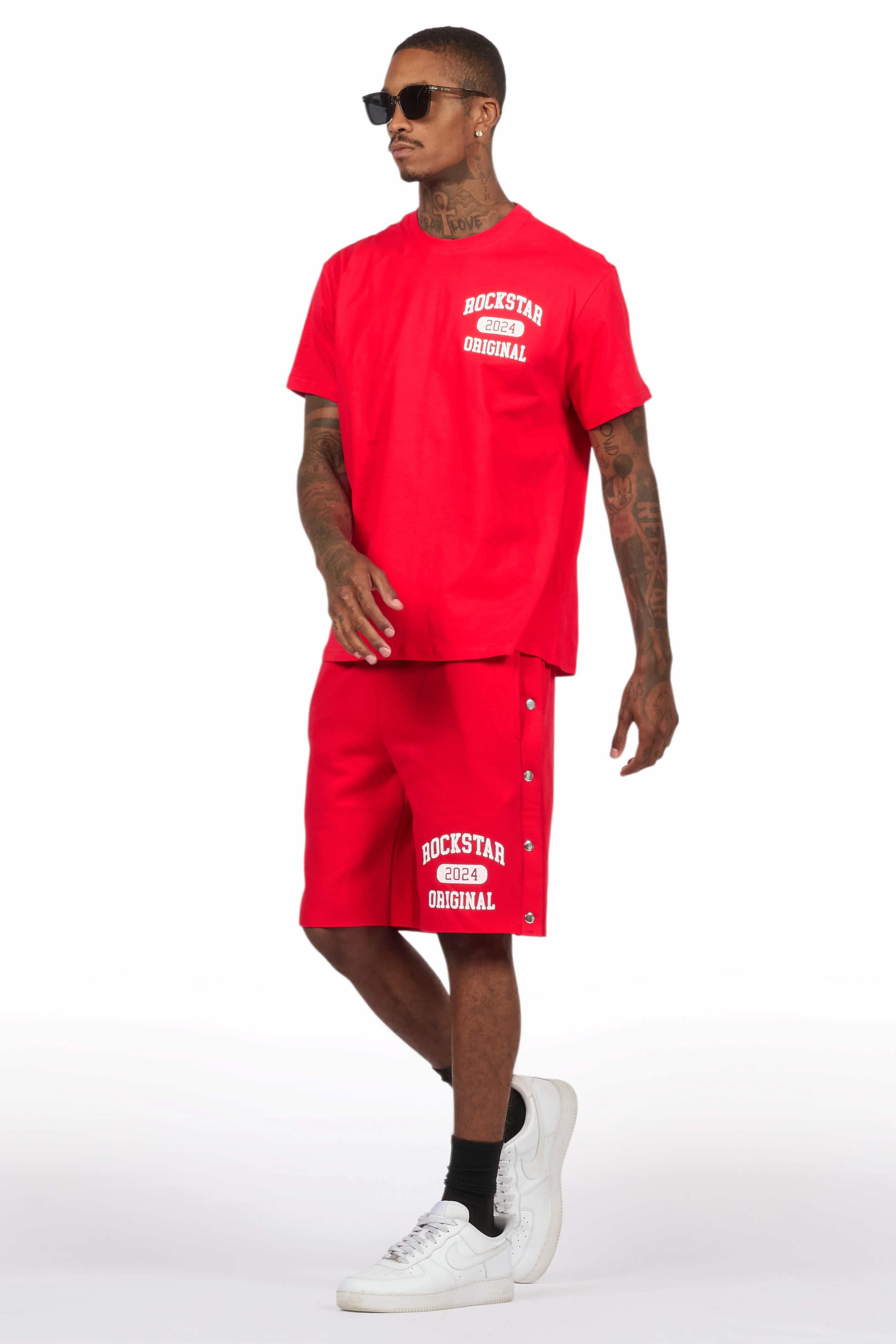 Lex Red T-Shirt/Short Set - Image 7