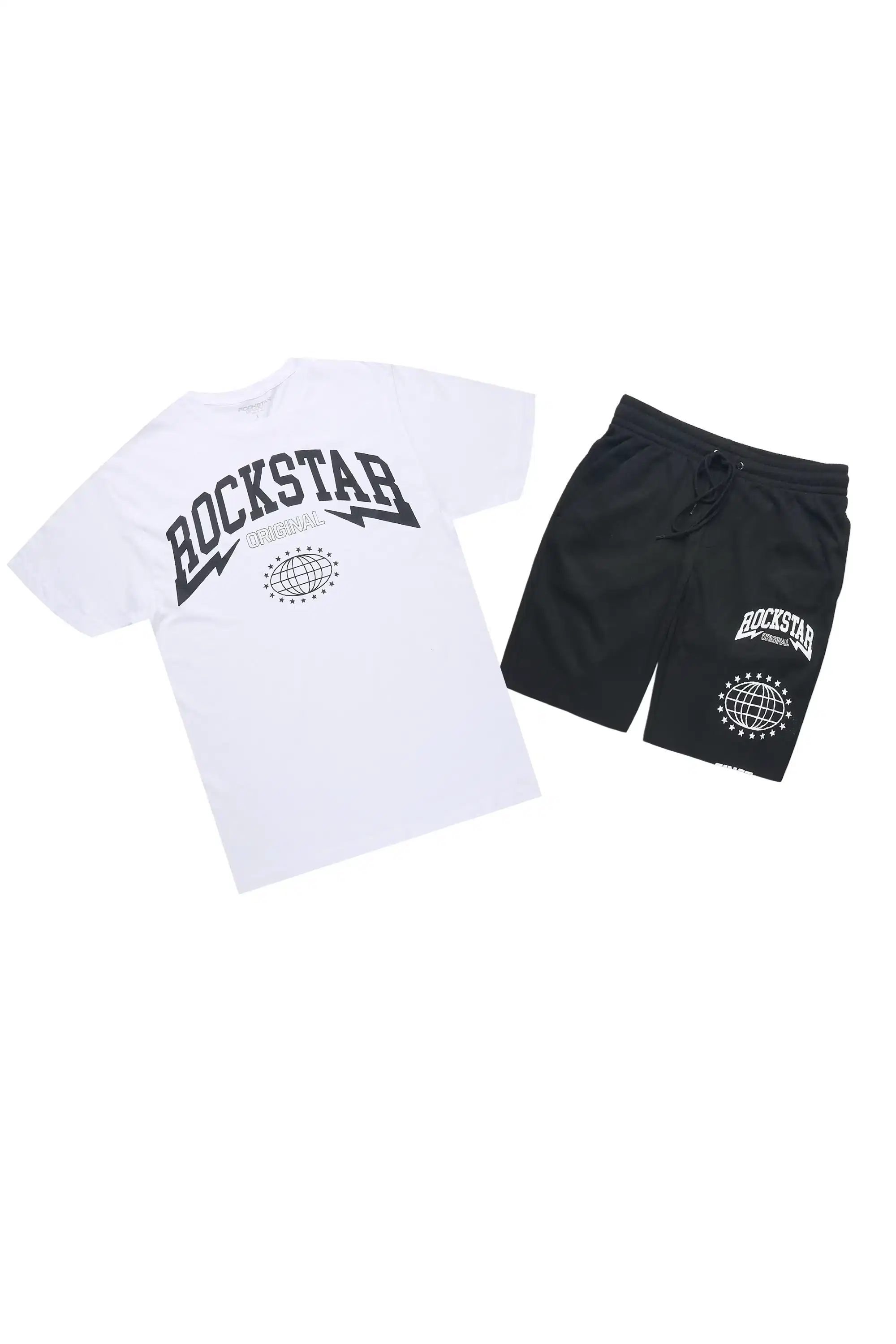 Stori White/Black T-Shirt/Short Set