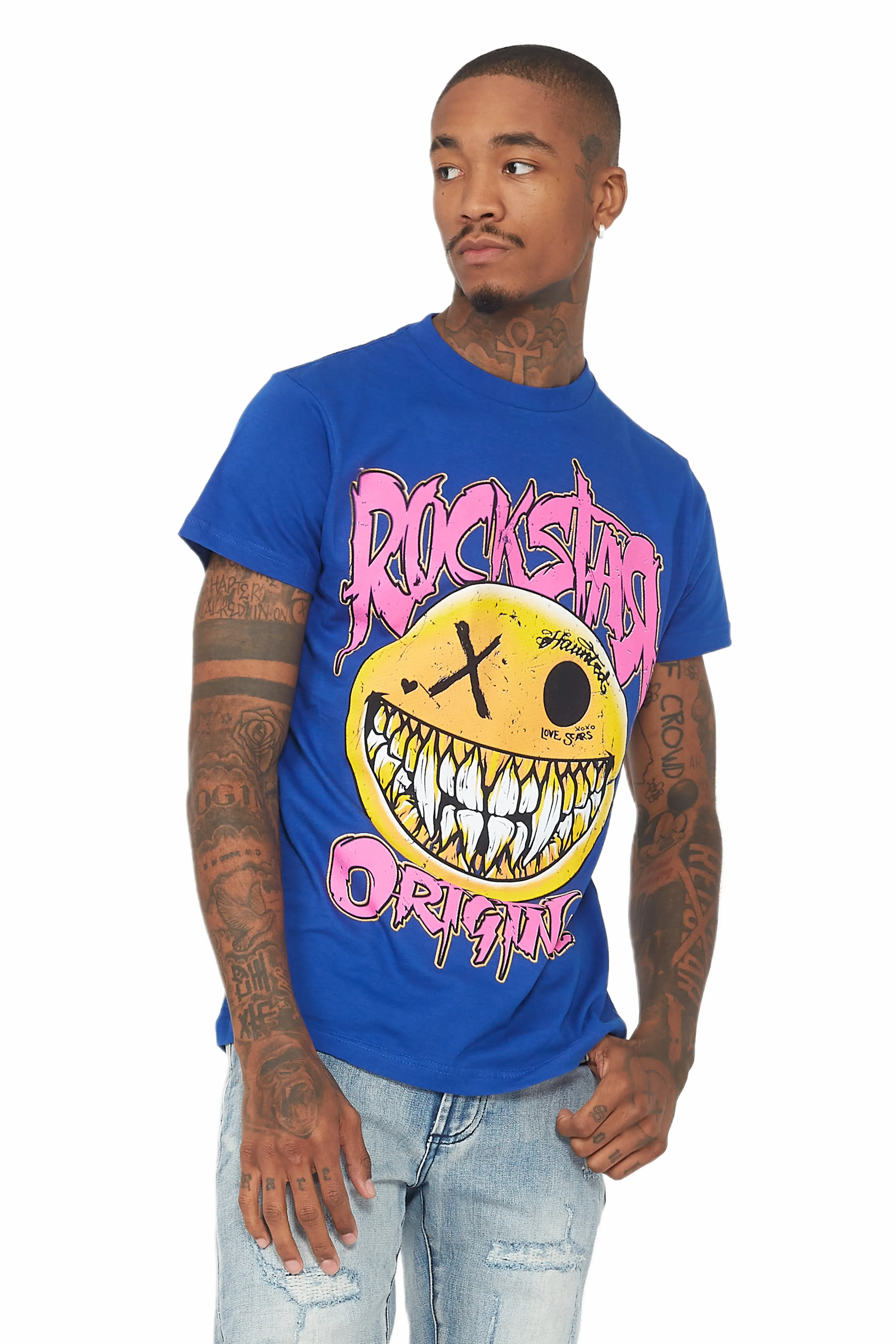 Fraust Royal Blue Graphic T-Shirt - Image 3