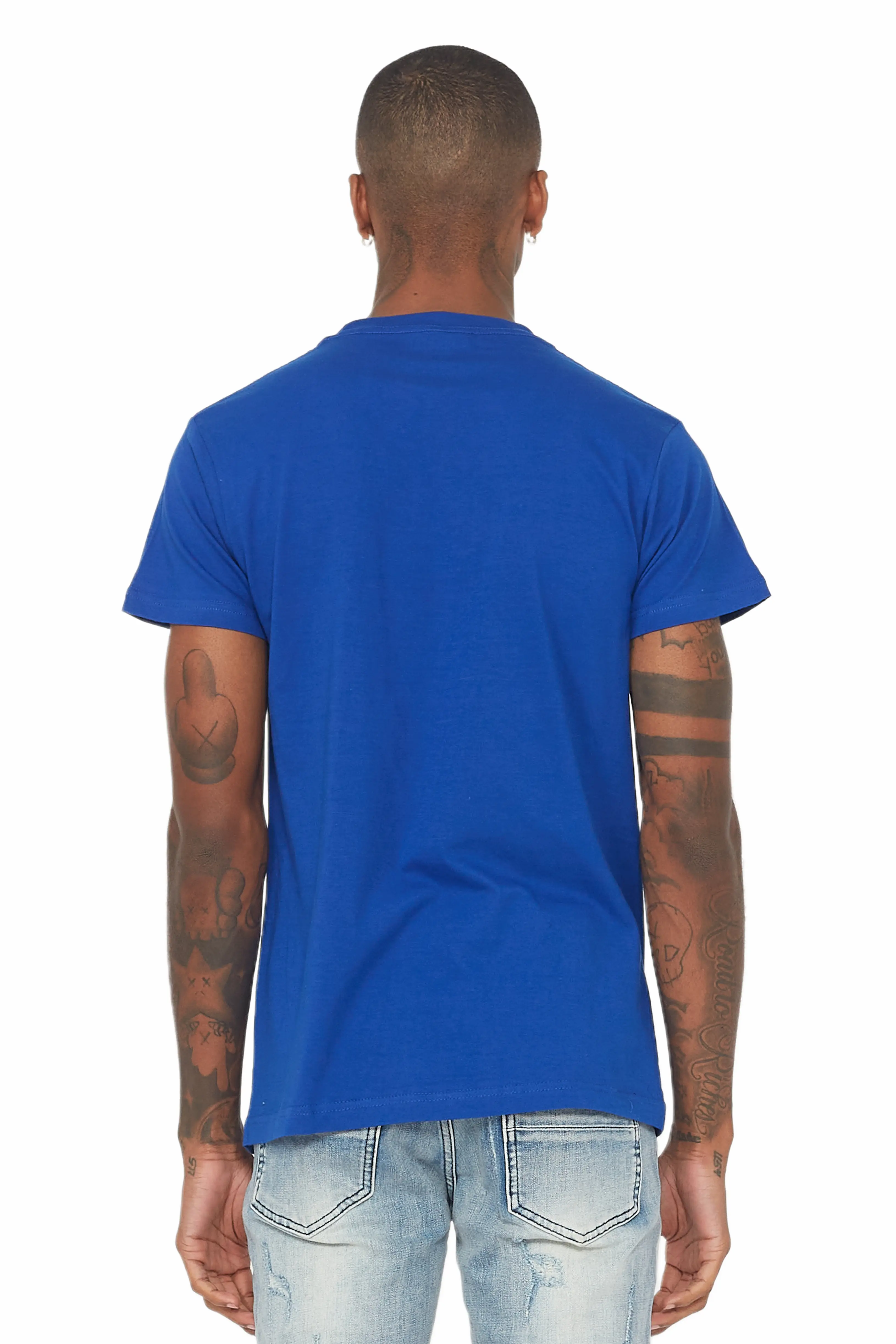 Fraust Royal Blue Graphic T-Shirt - Image 4