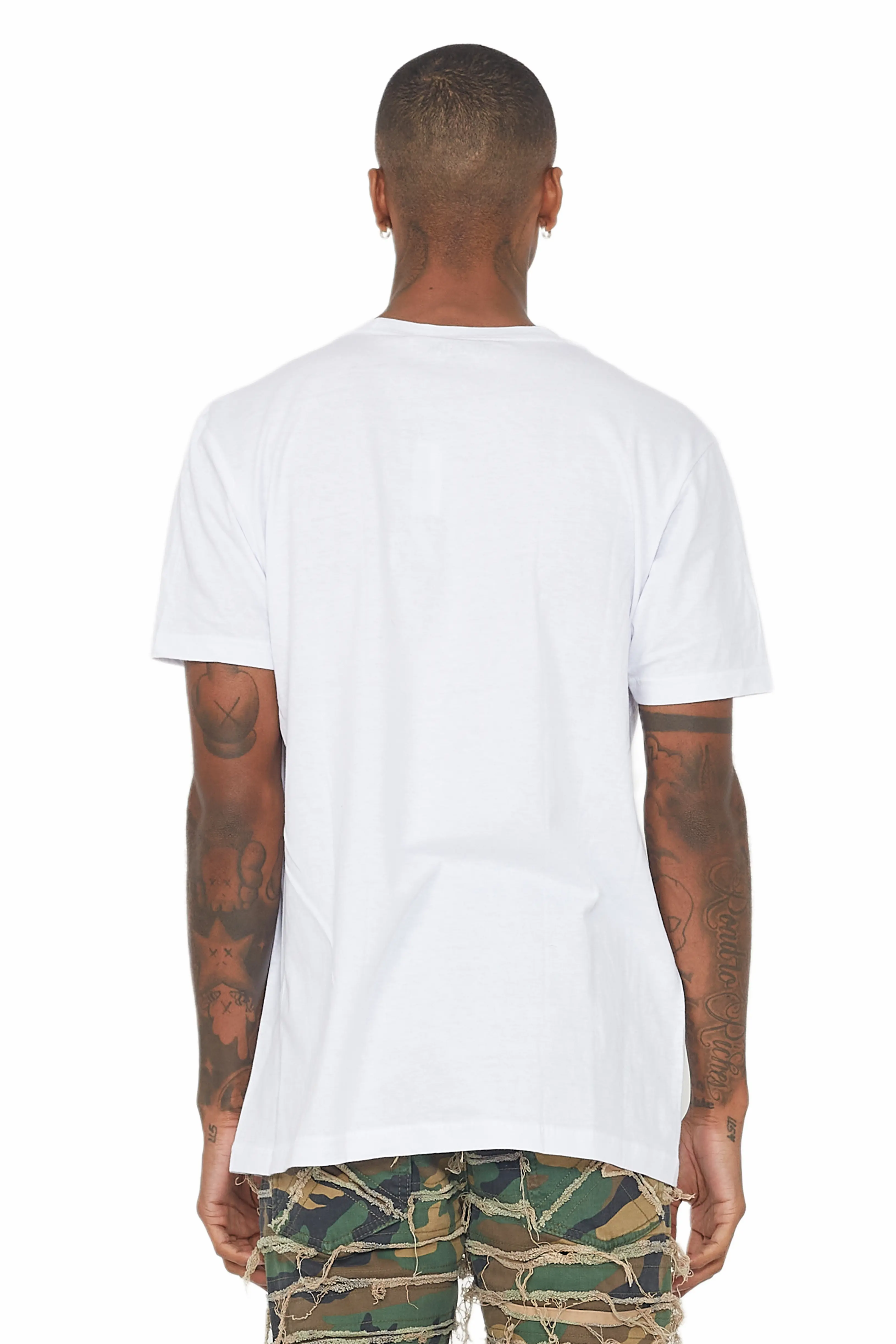 Fraust White/Blue Graphic T-Shirt - Image 3