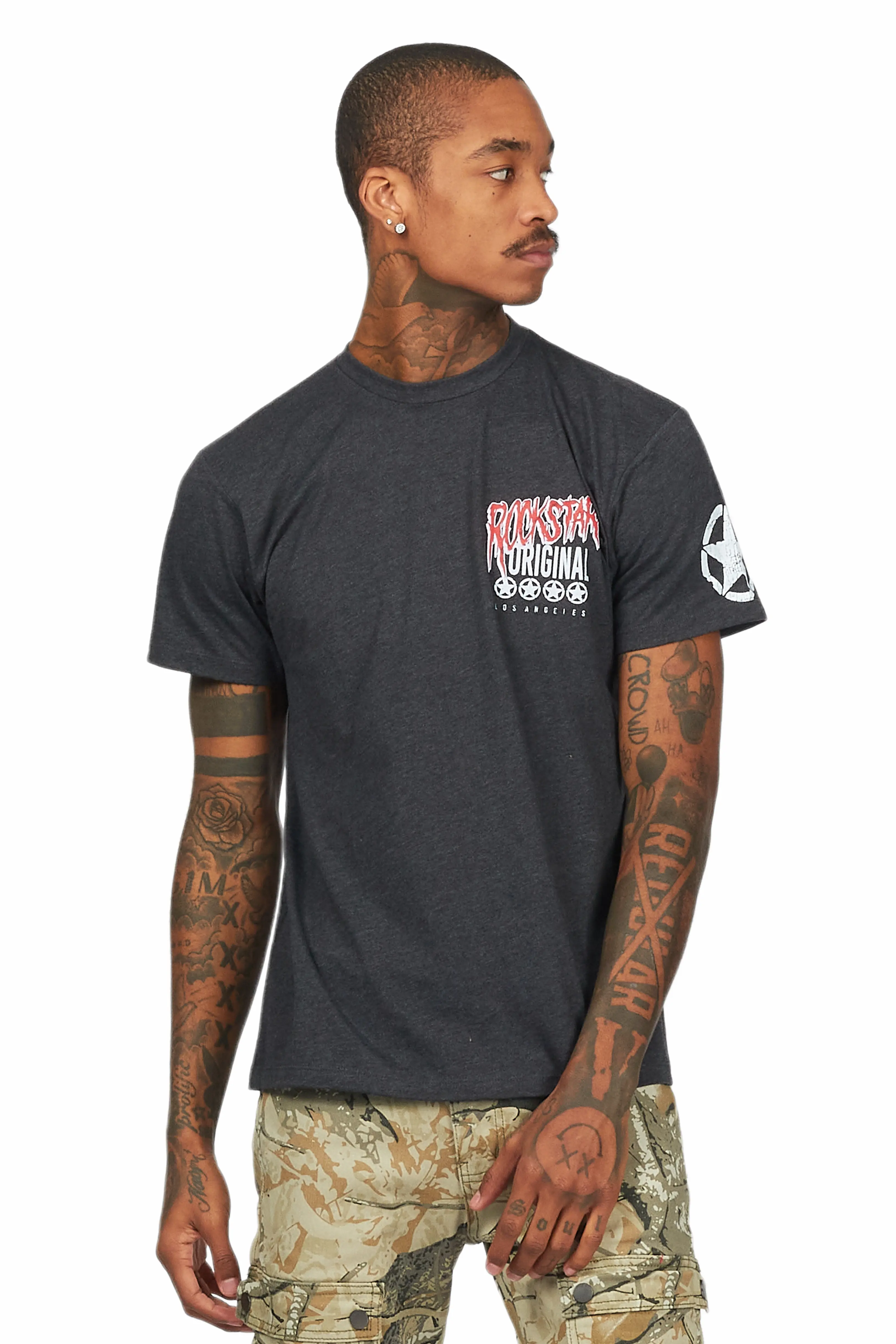 Wizzurd Charcoal Graphic T-Shirt - Image 3