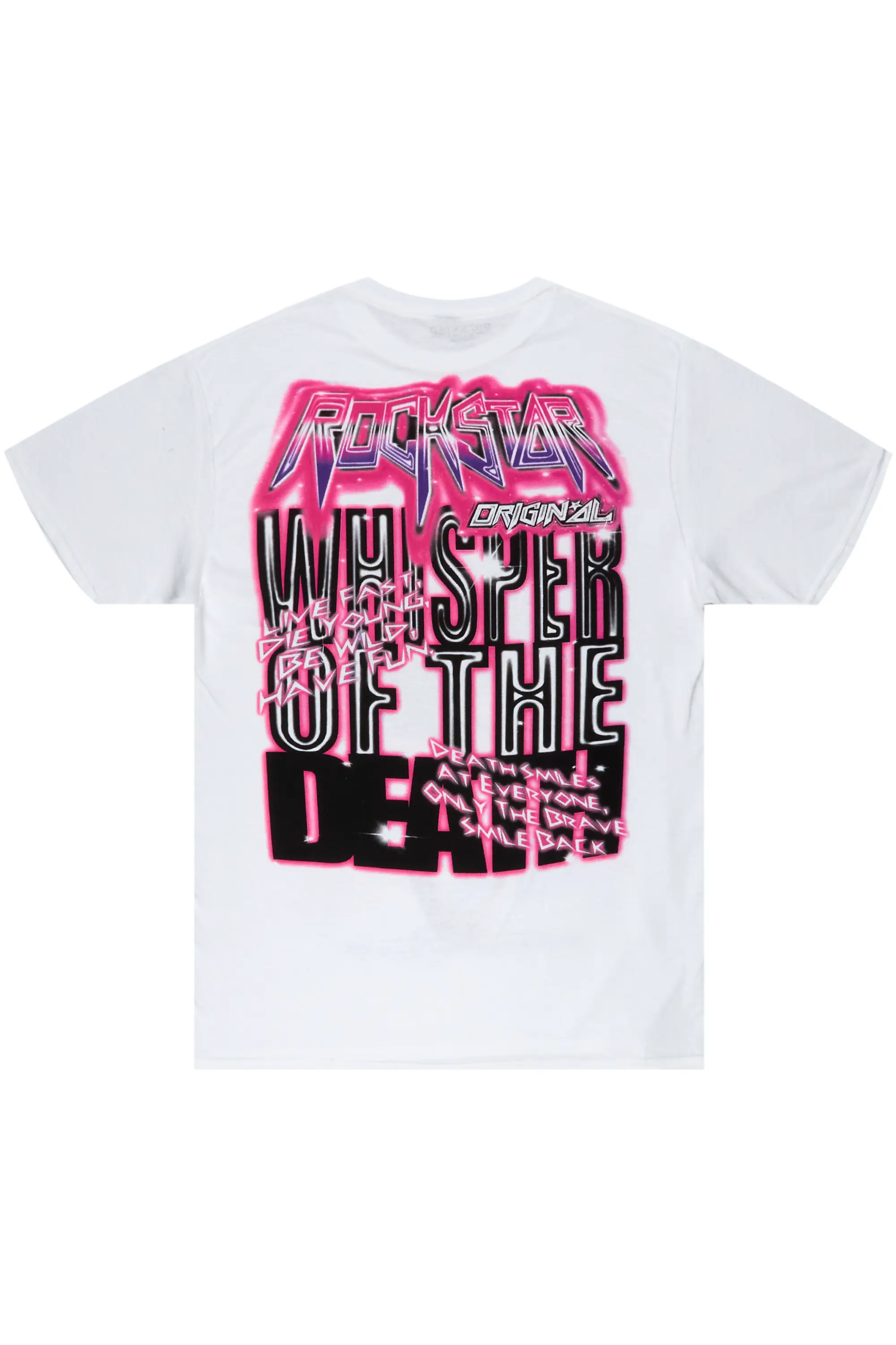 Obern White/Blue Graphic T-Shirt - Image 5