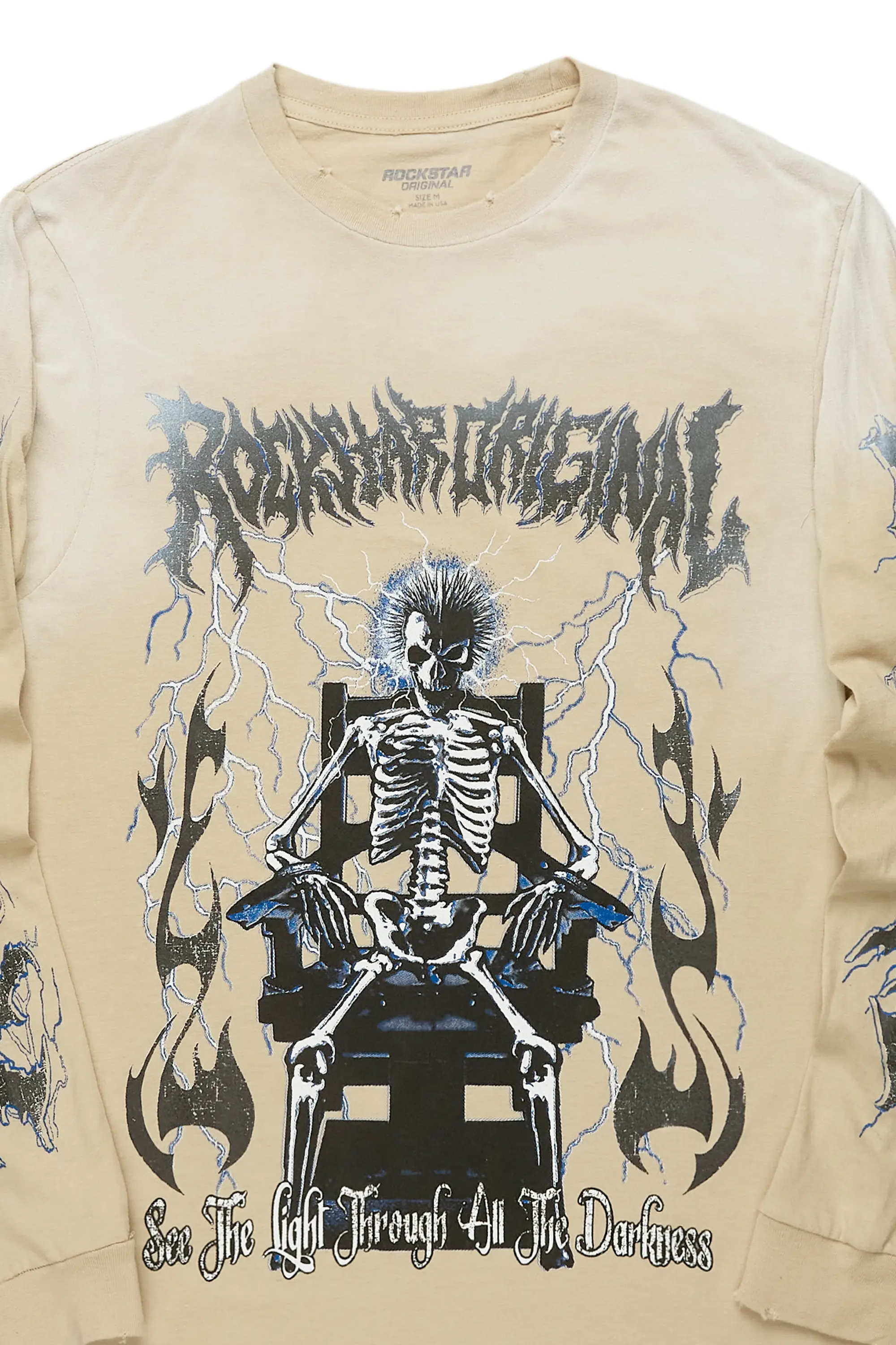 Exodus Beige Long Sleeve Graphic T-Shirt - Image 7