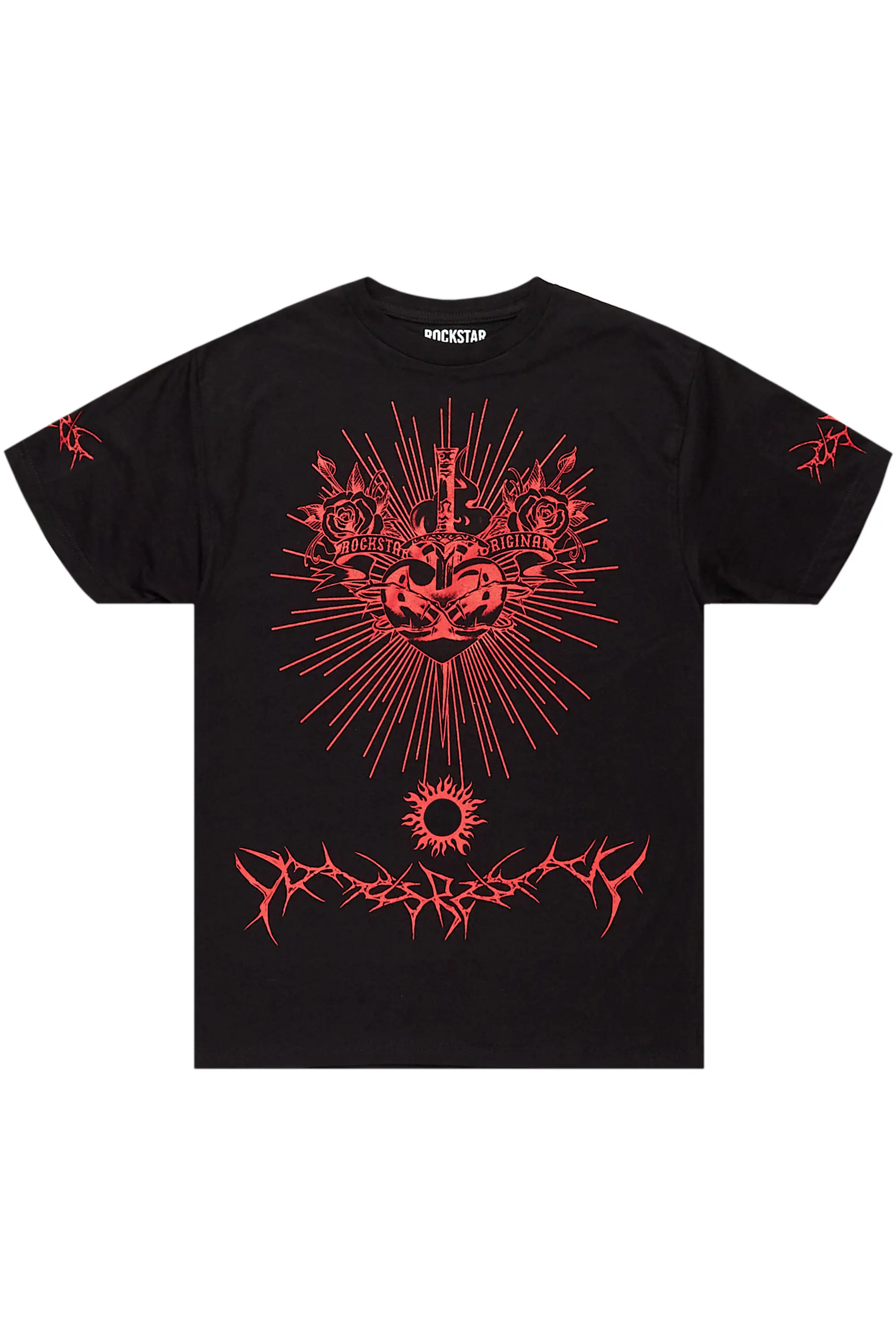 Leander Black Graphic T-Shirt - Image 2