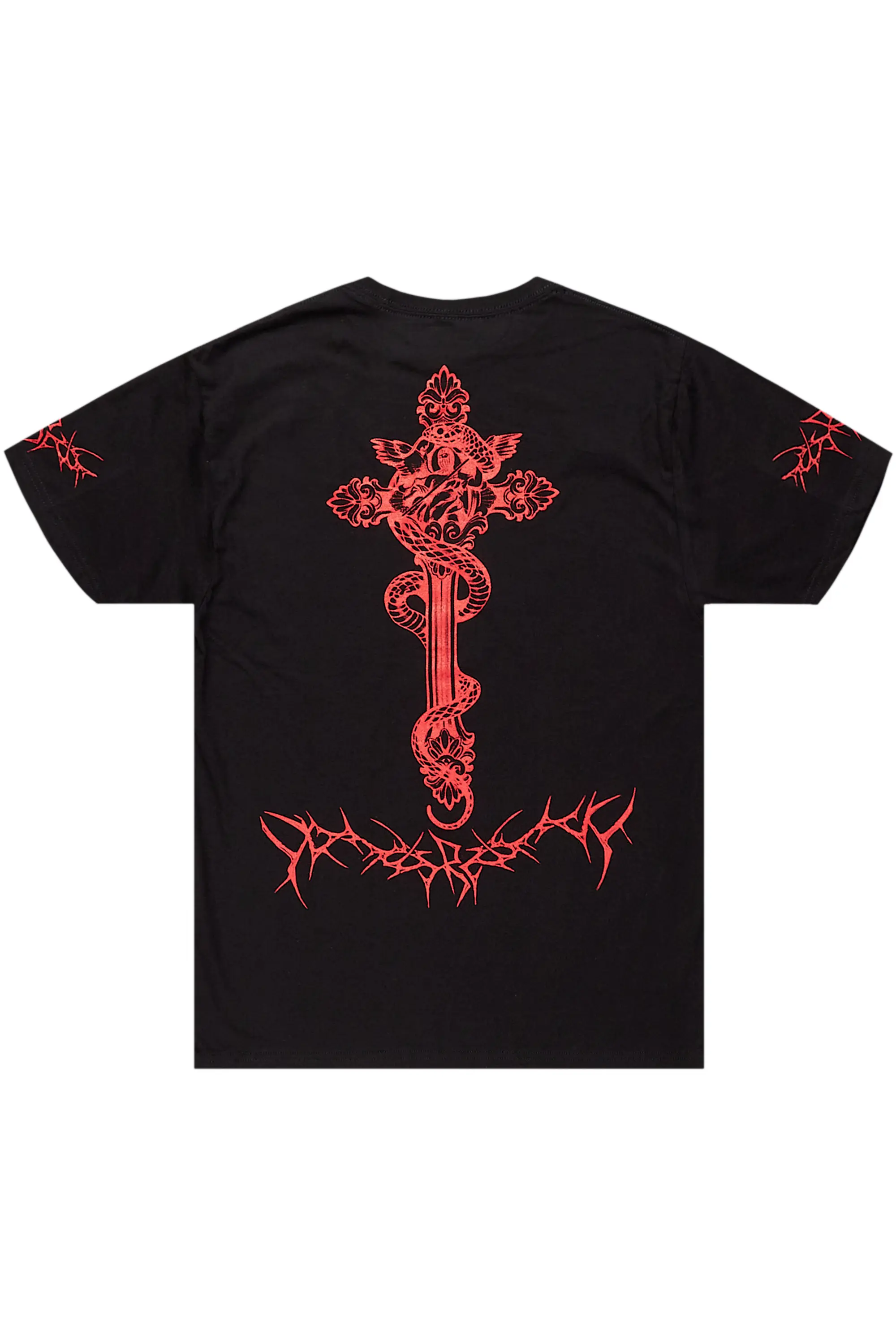 Leander Black Graphic T-Shirt - Image 5