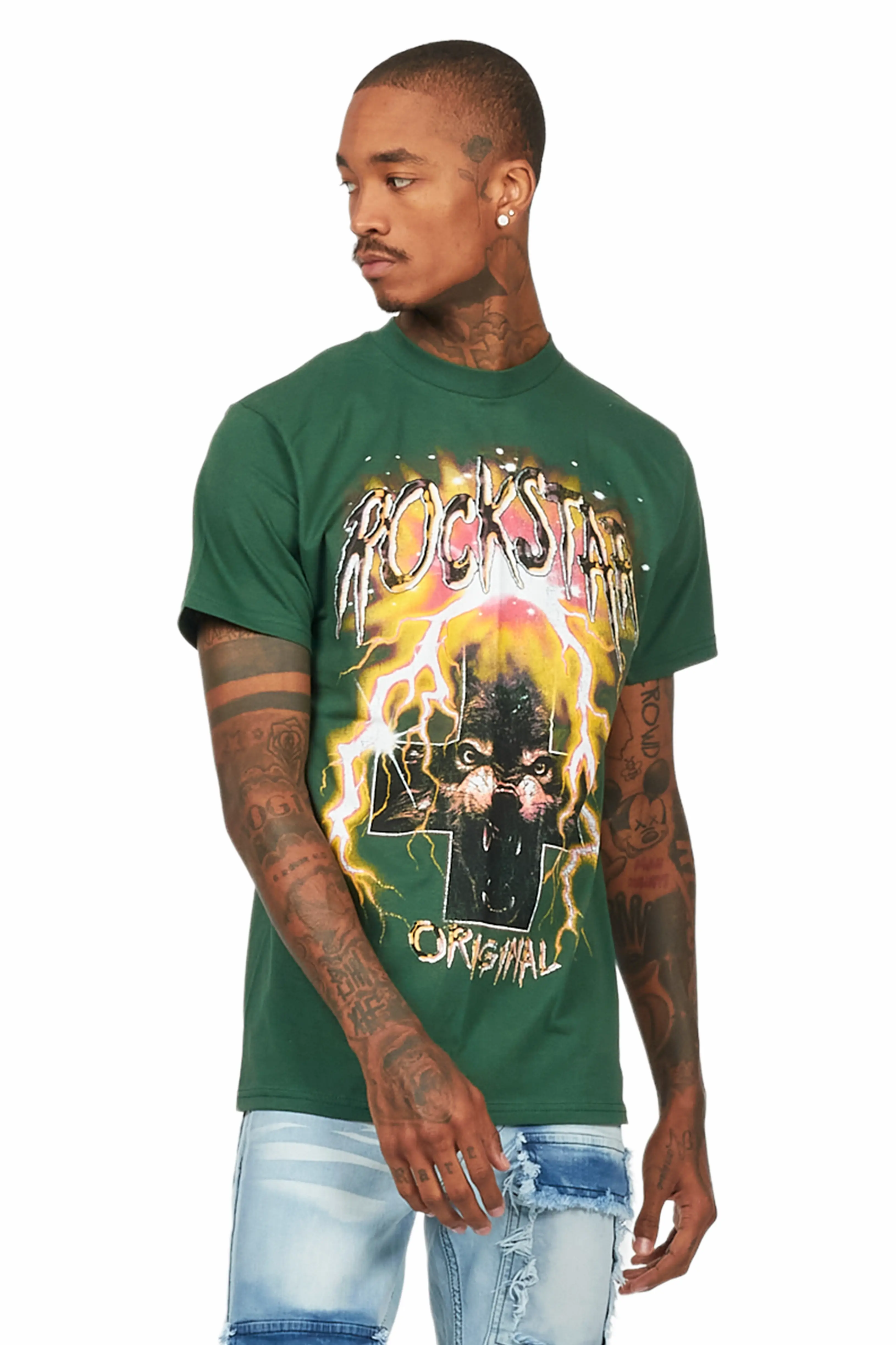 Bolk Forest Green Graphic T-Shirt - Image 4