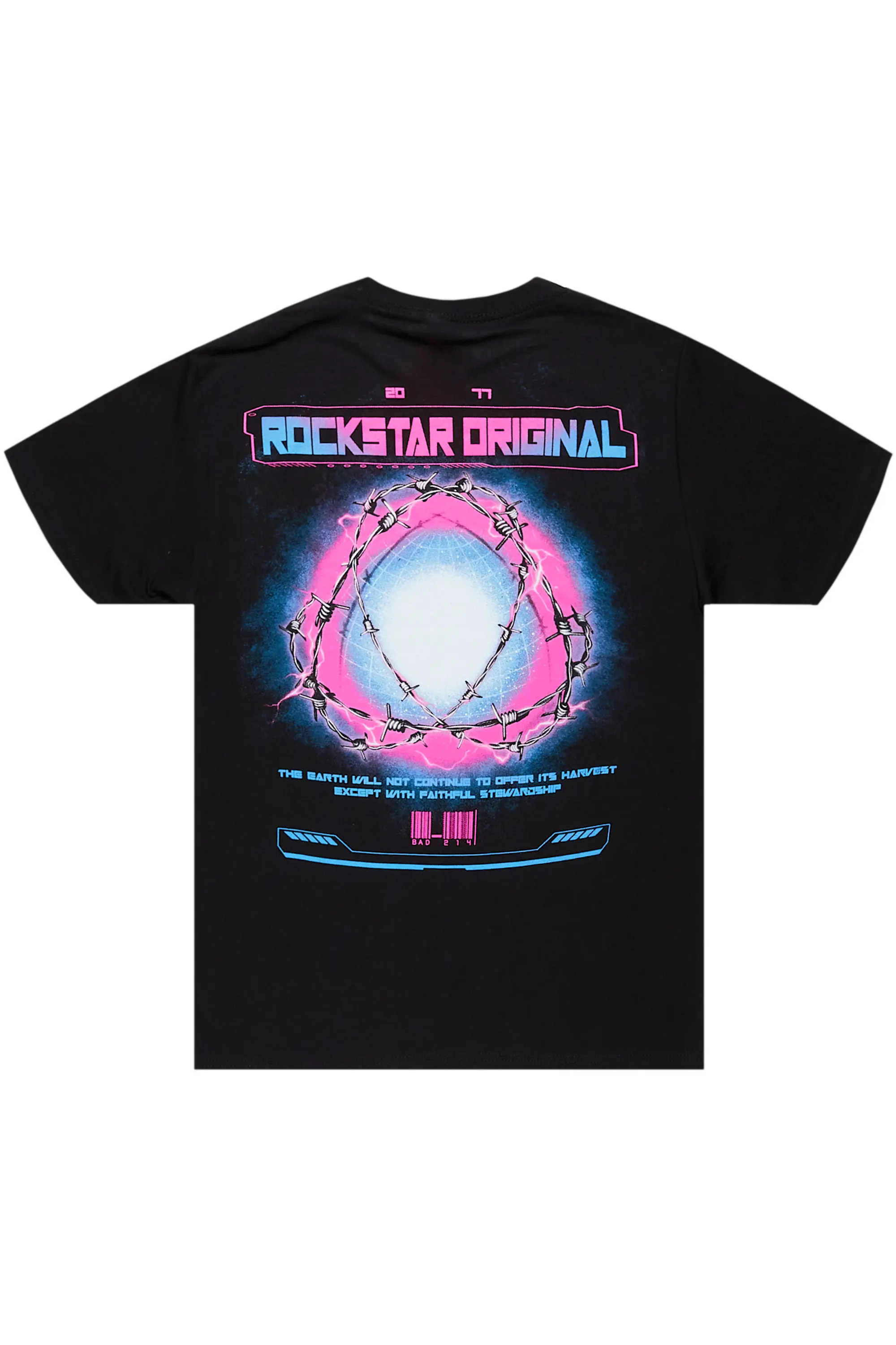 Digital Black Graphic T-Shirt - Image 5