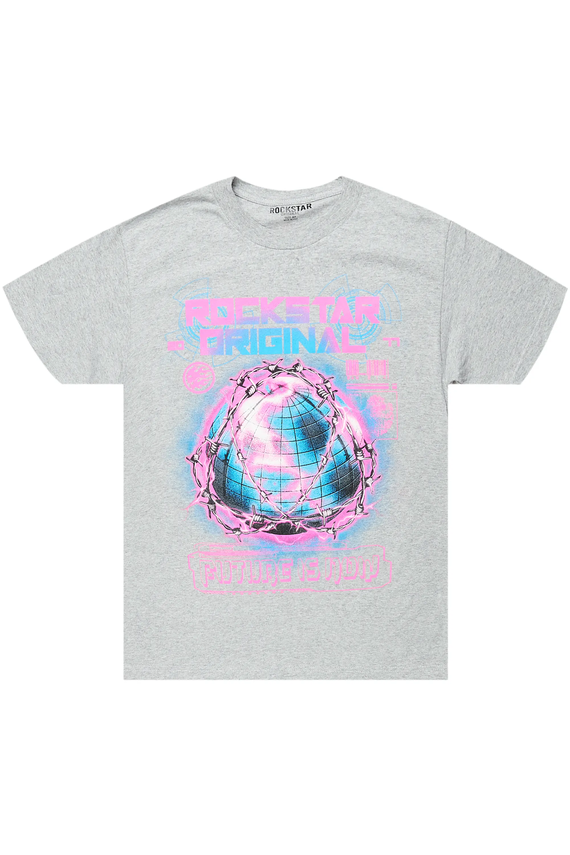 Digital Heather Grey Graphic T-Shirt - Image 2