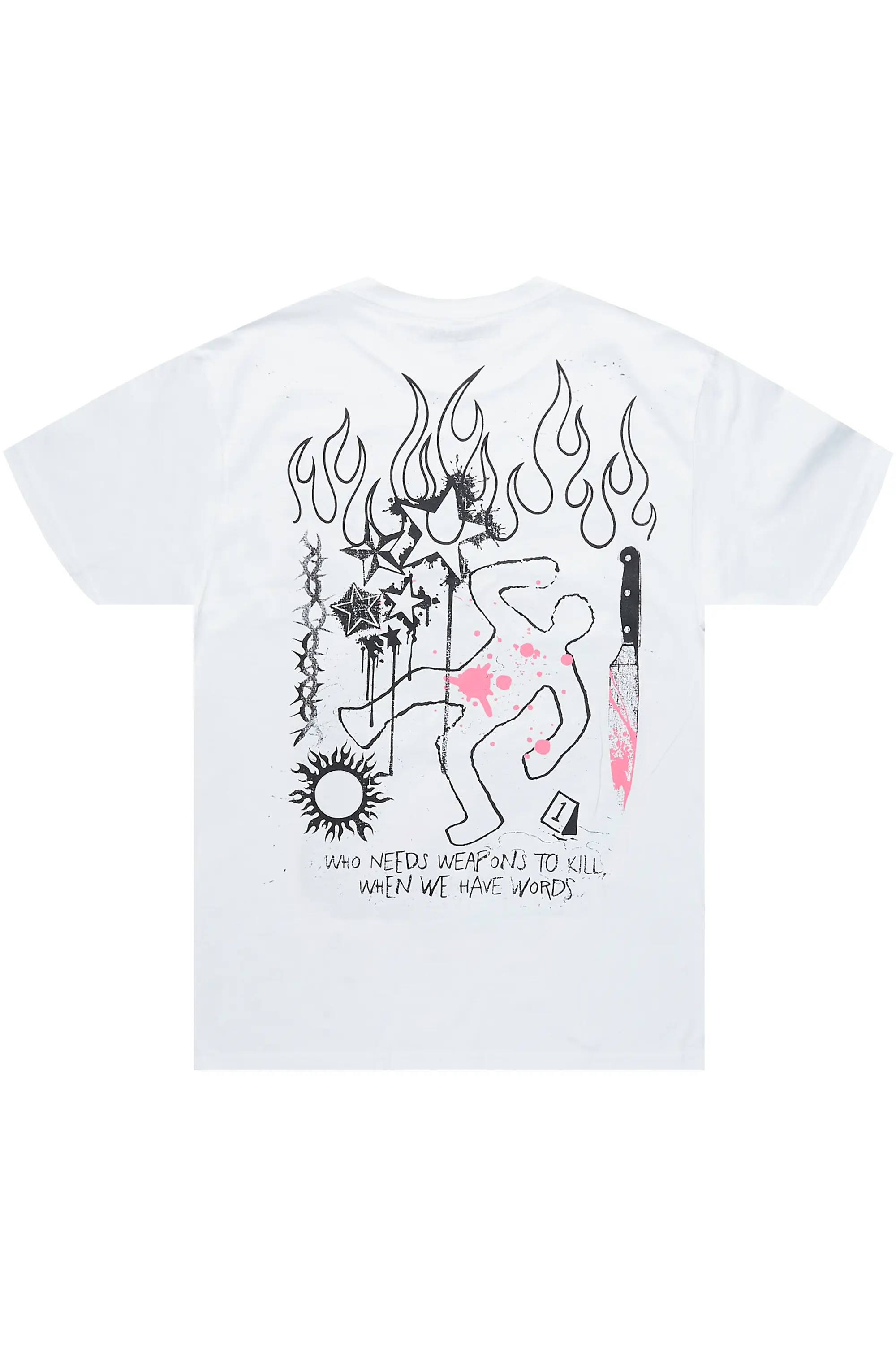 Psycho White Graphic T-Shirt - Image 3