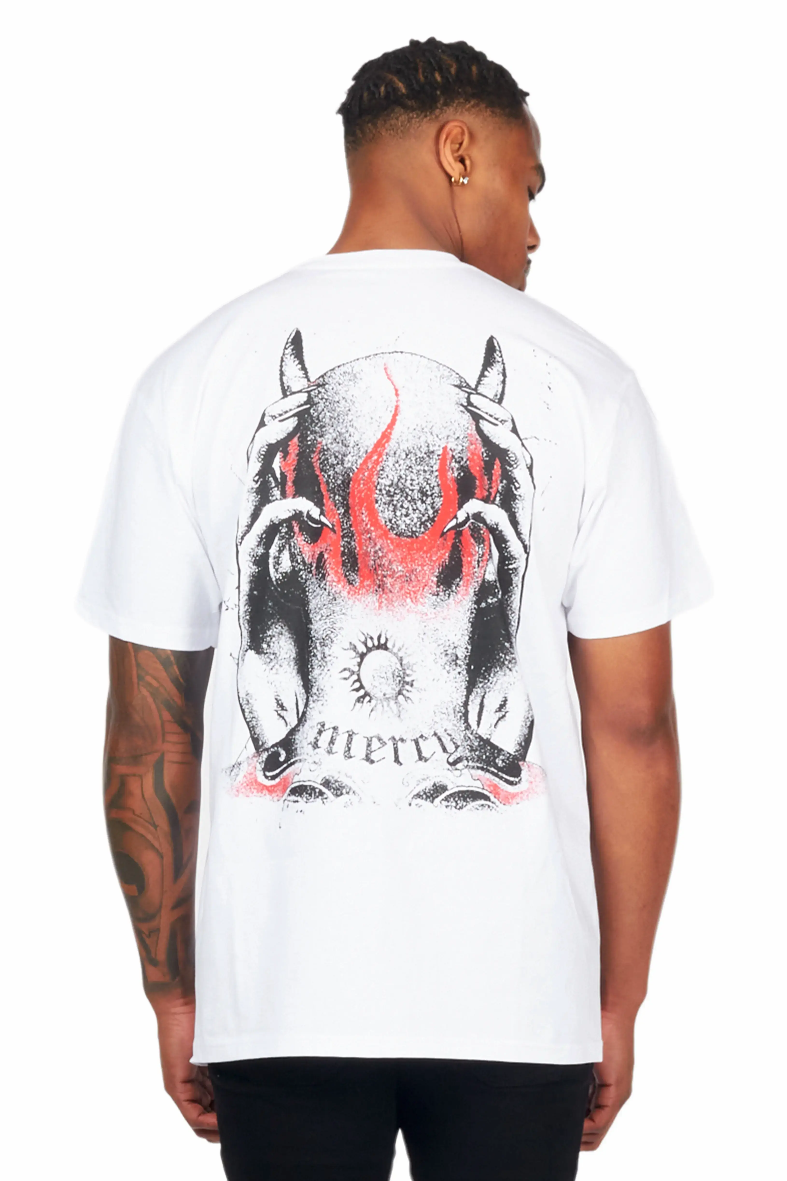 Mercy White Graphic T-Shirt - Image 4