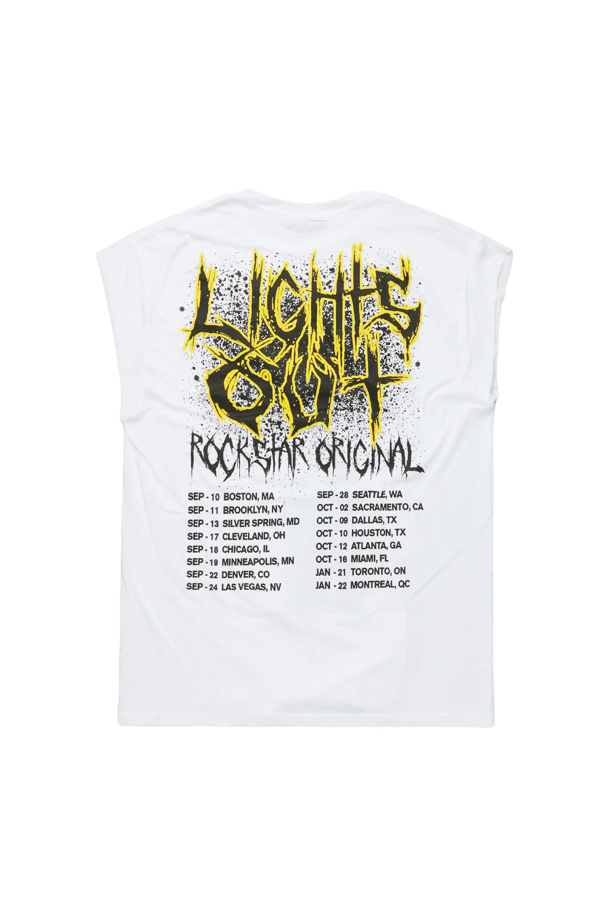 Davon White Oversize Graphic Sleeveless Graphic T-Shirt - Image 6