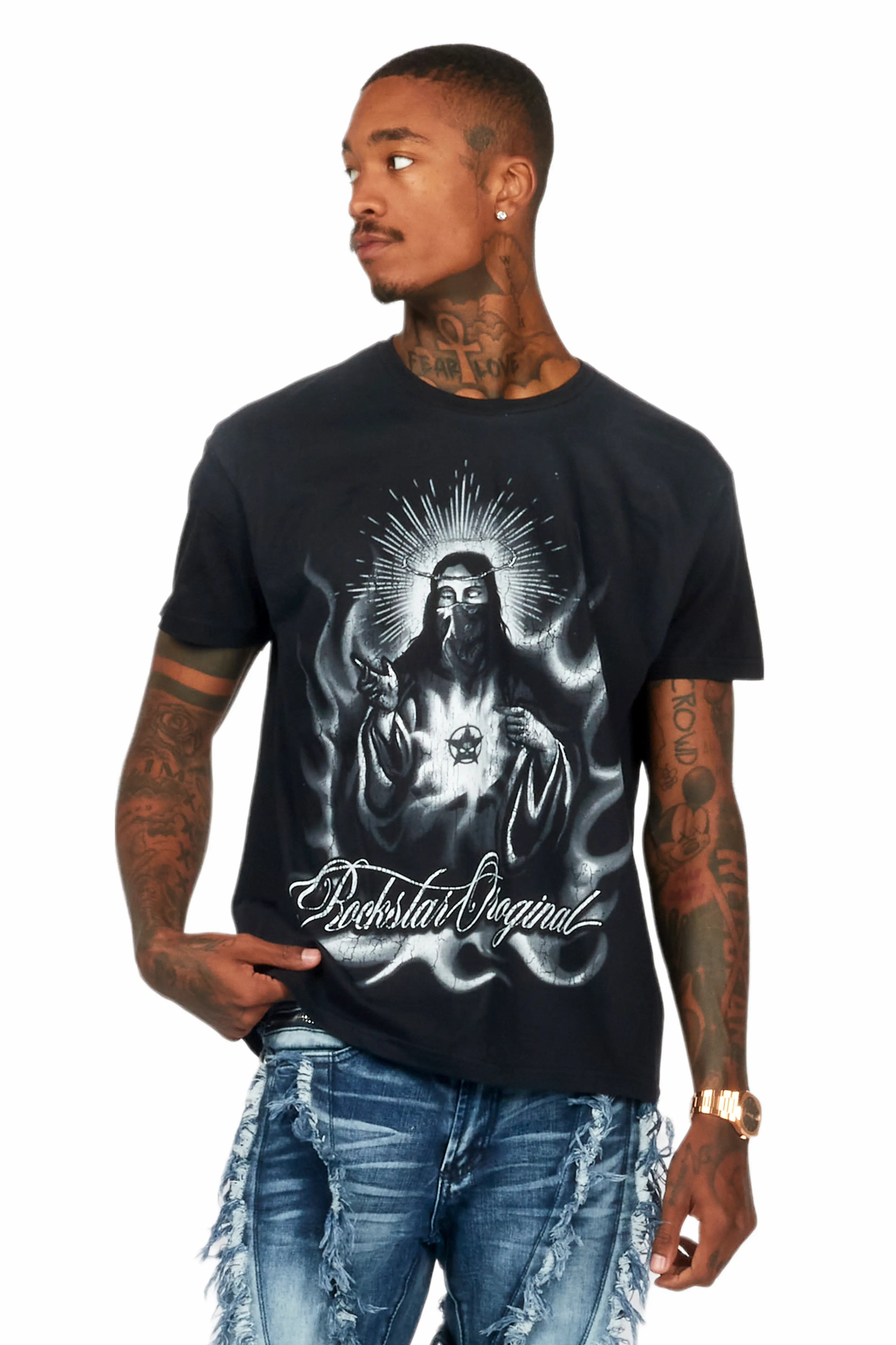 Schlep Black Graphic T-Shirt - Image 2