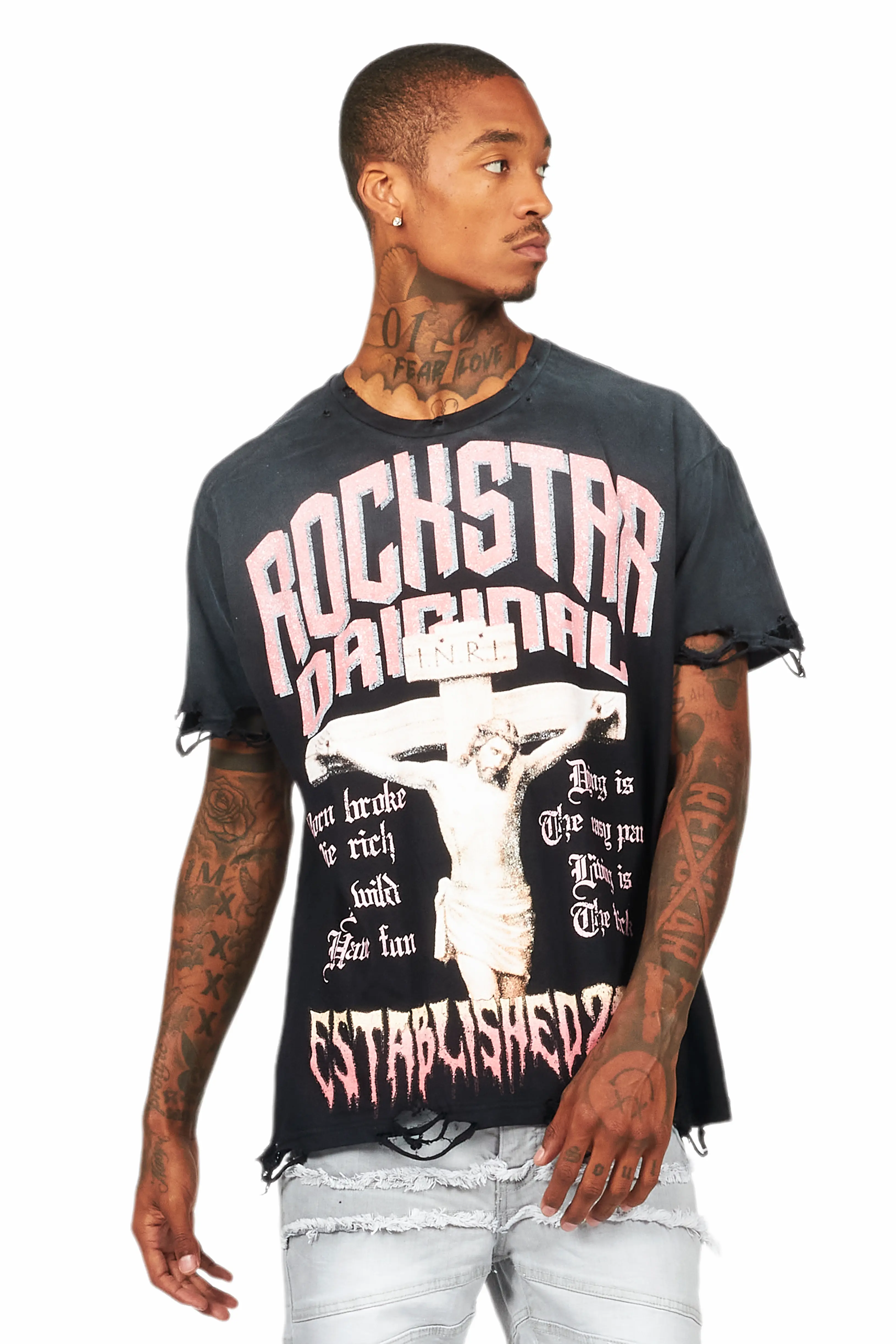 Awready Black Oversized Graphic T-Shirt - Image 7