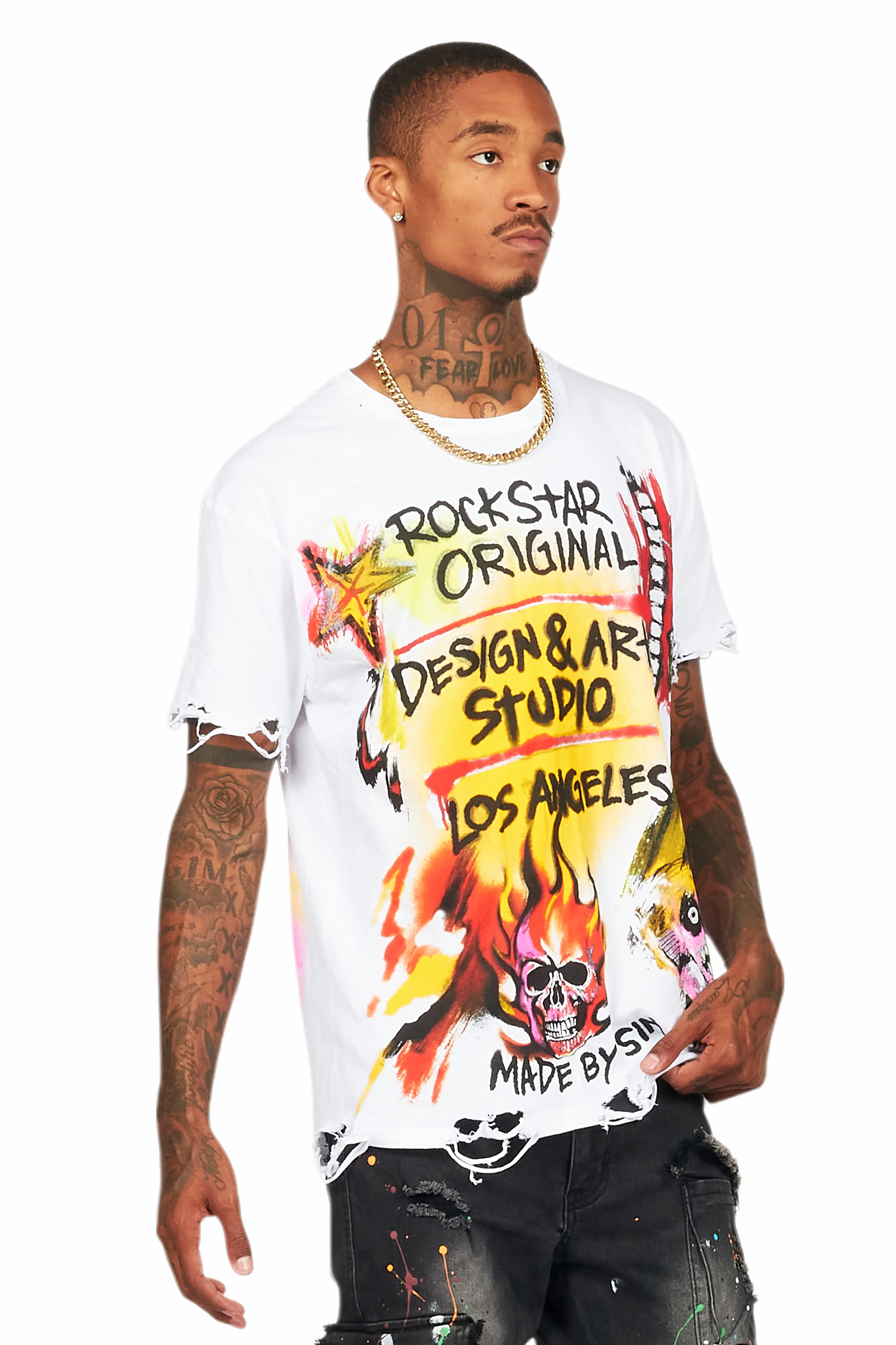 Soweto White Oversized Graphic T-Shirt - Image 6