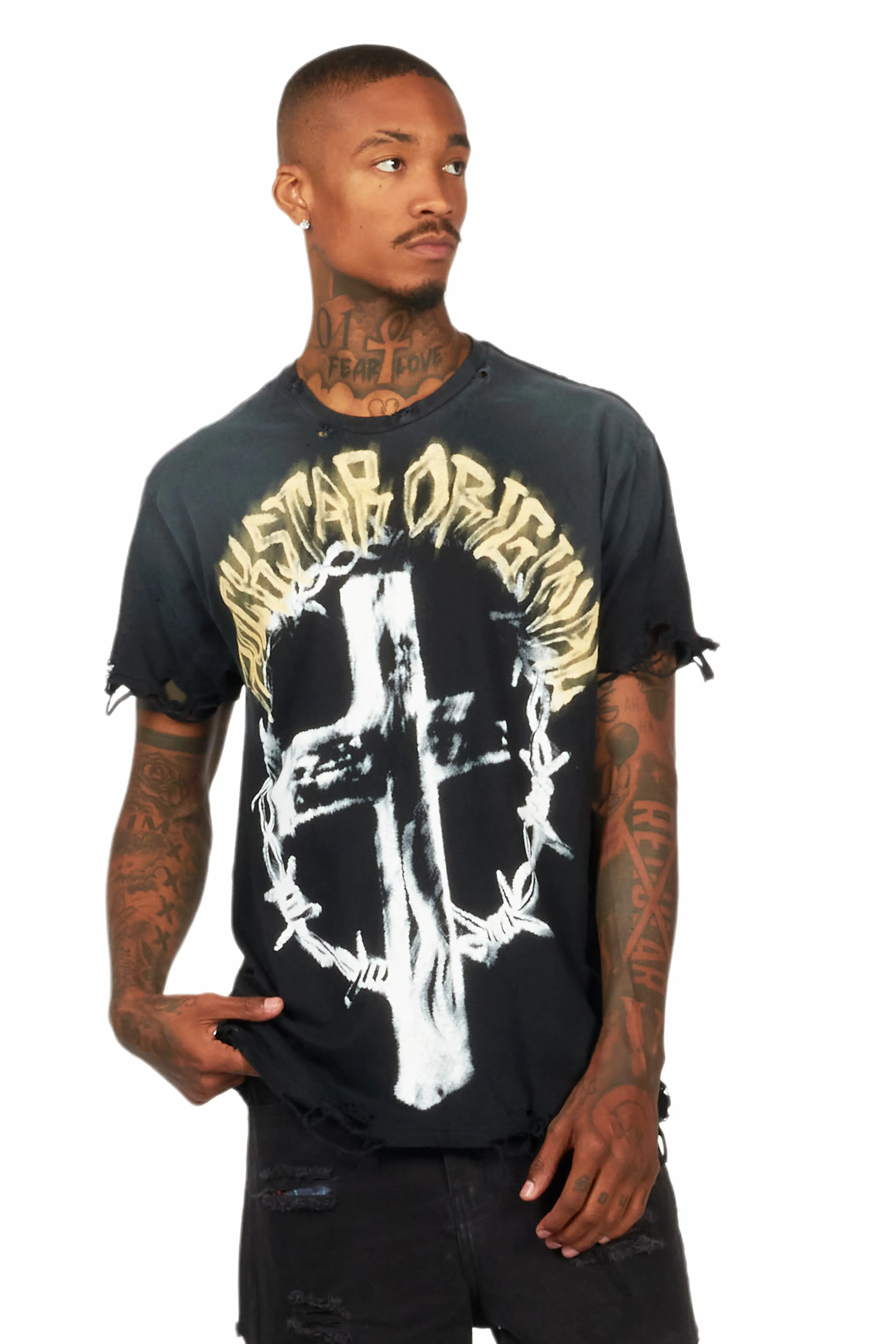 Baki Black Oversized Graphic T-Shirt - Image 2