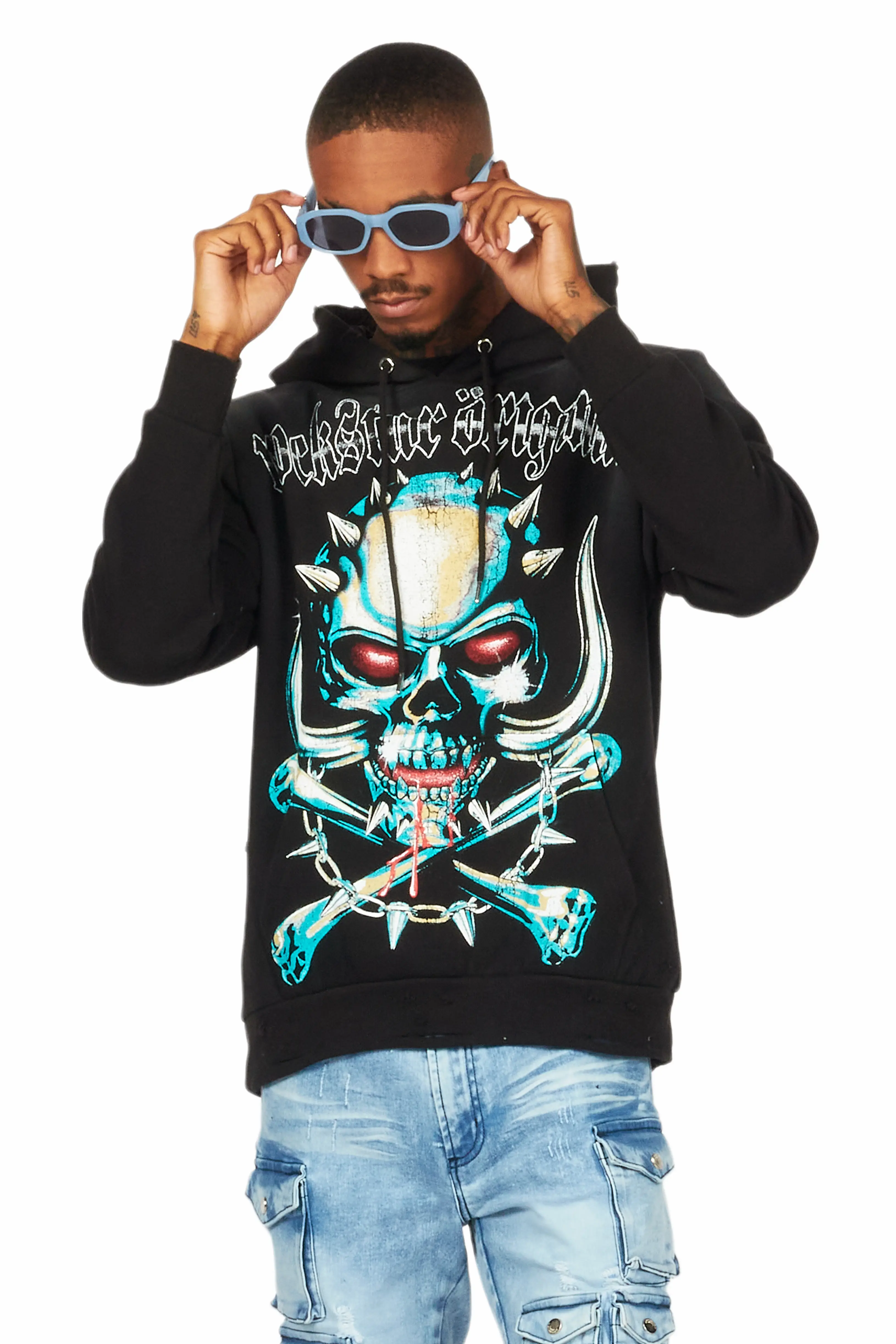 Inner Luv Black Distressed Graphic Hoodie - Image 3