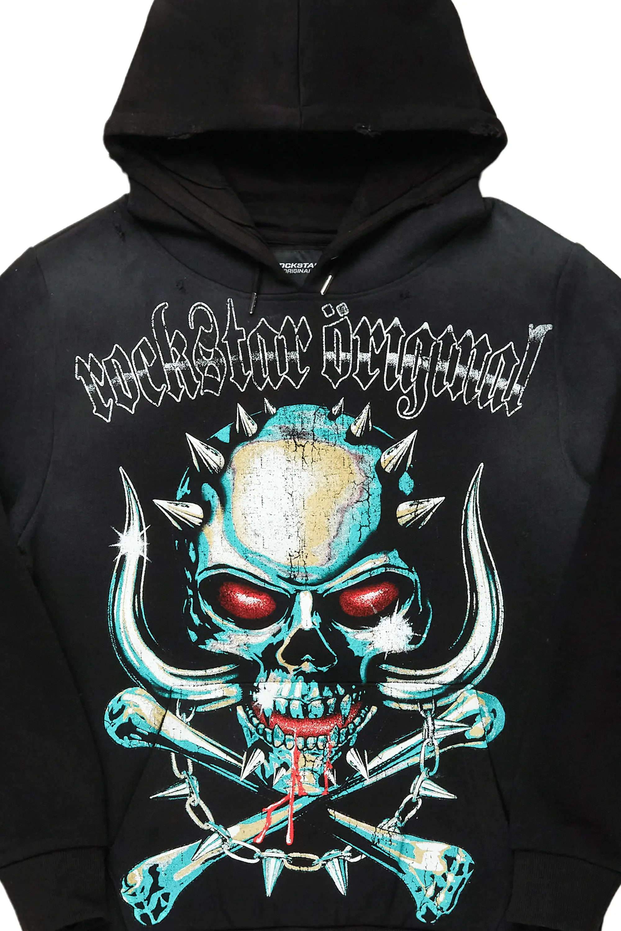Inner Luv Black Distressed Graphic Hoodie - Image 5