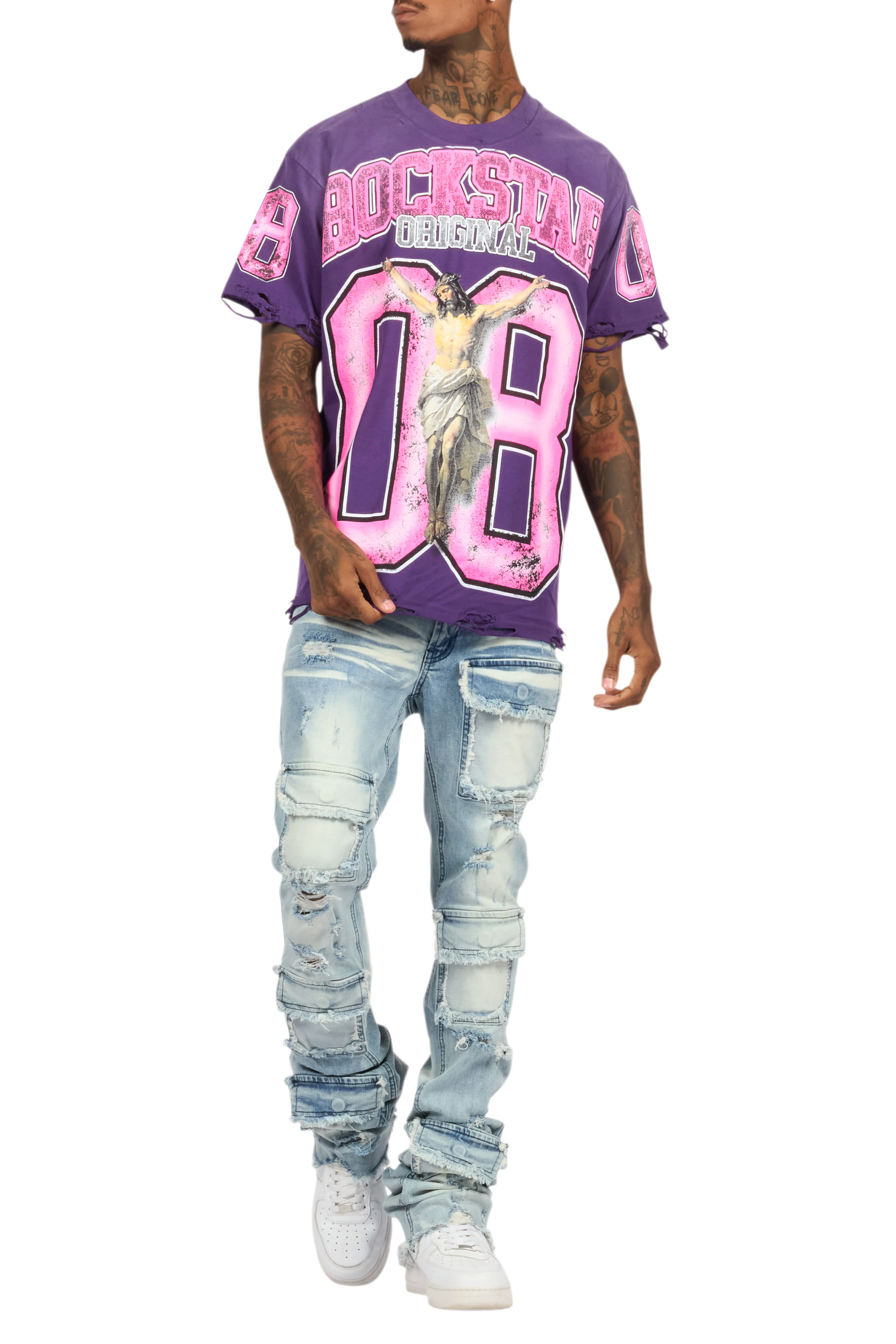 Fields Purple Oversized Graphic T-Shirt - Image 7