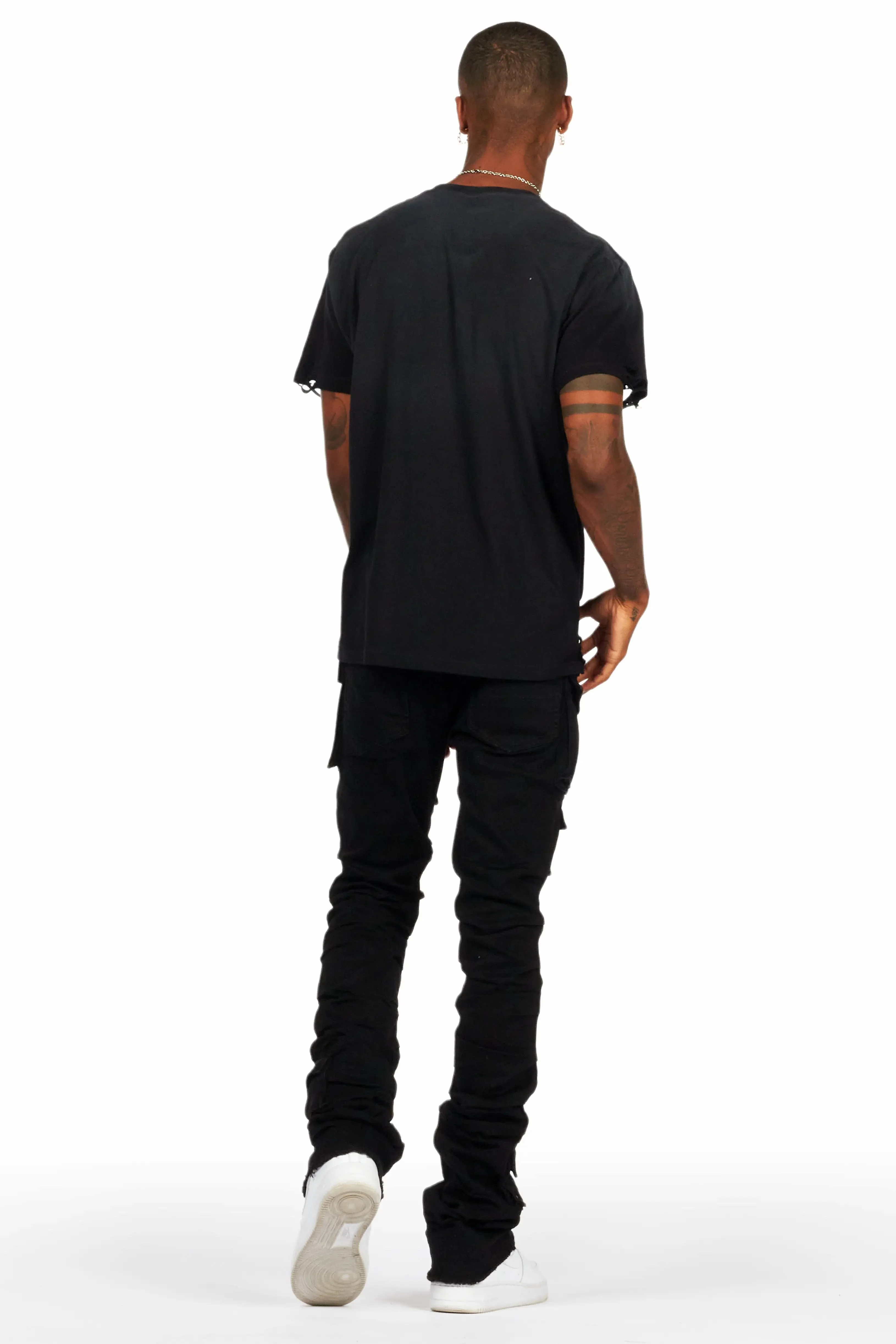 Vamp Black Oversized Graphic T-Shirt - Image 5