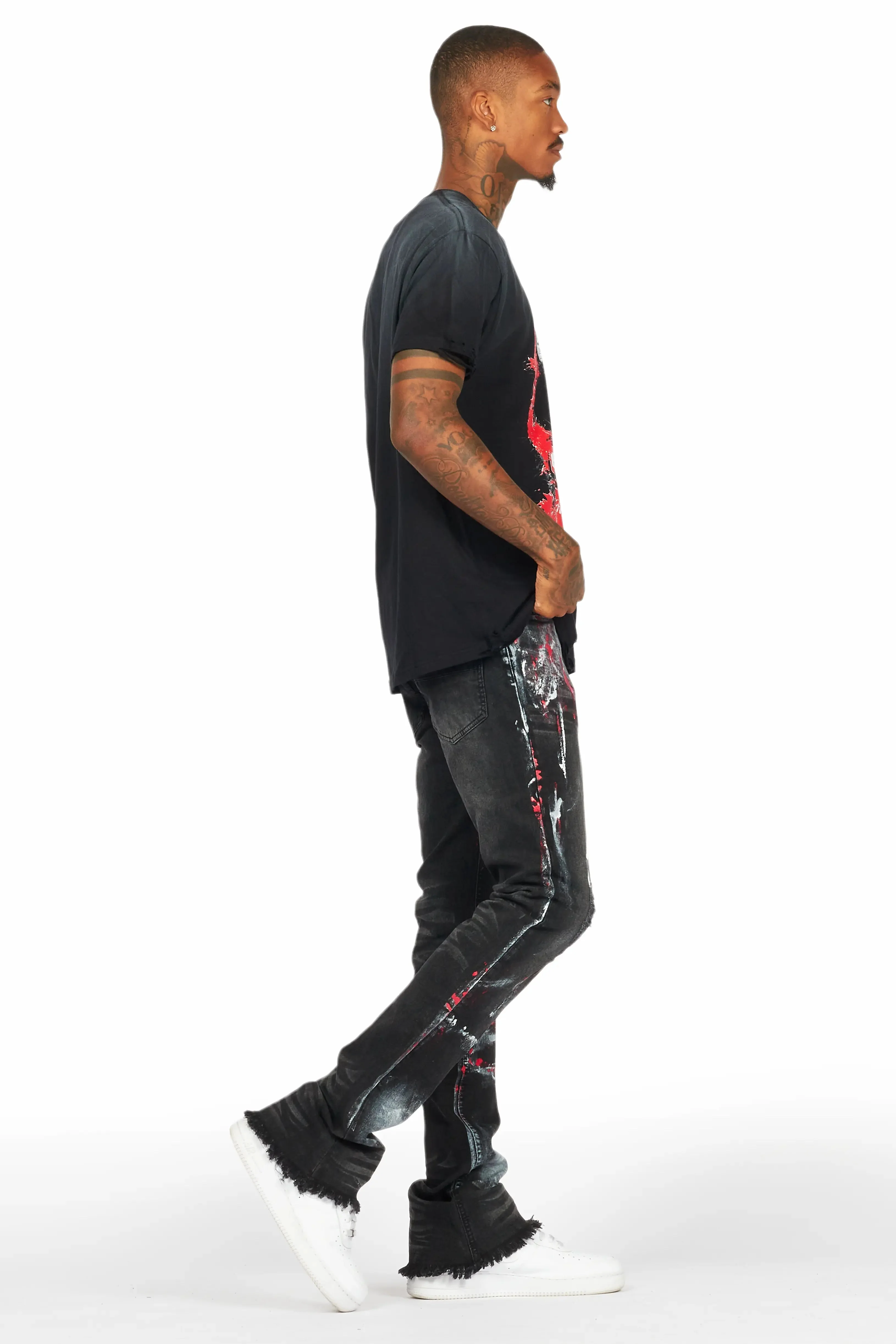 Lemar Black Oversized Graphic T-Shirt - Image 4