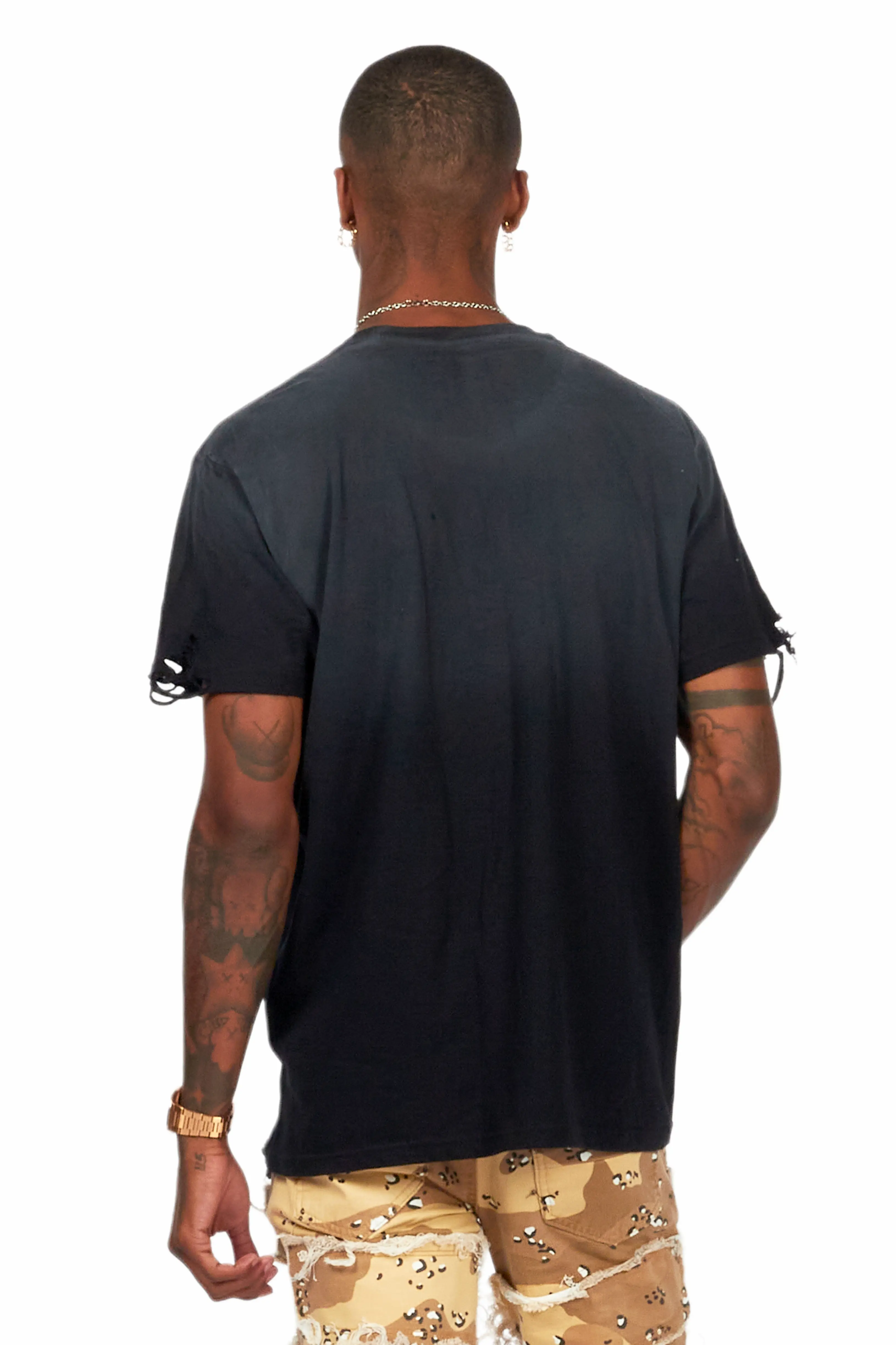 Magar Black Oversized Graphic T-Shirt - Image 4