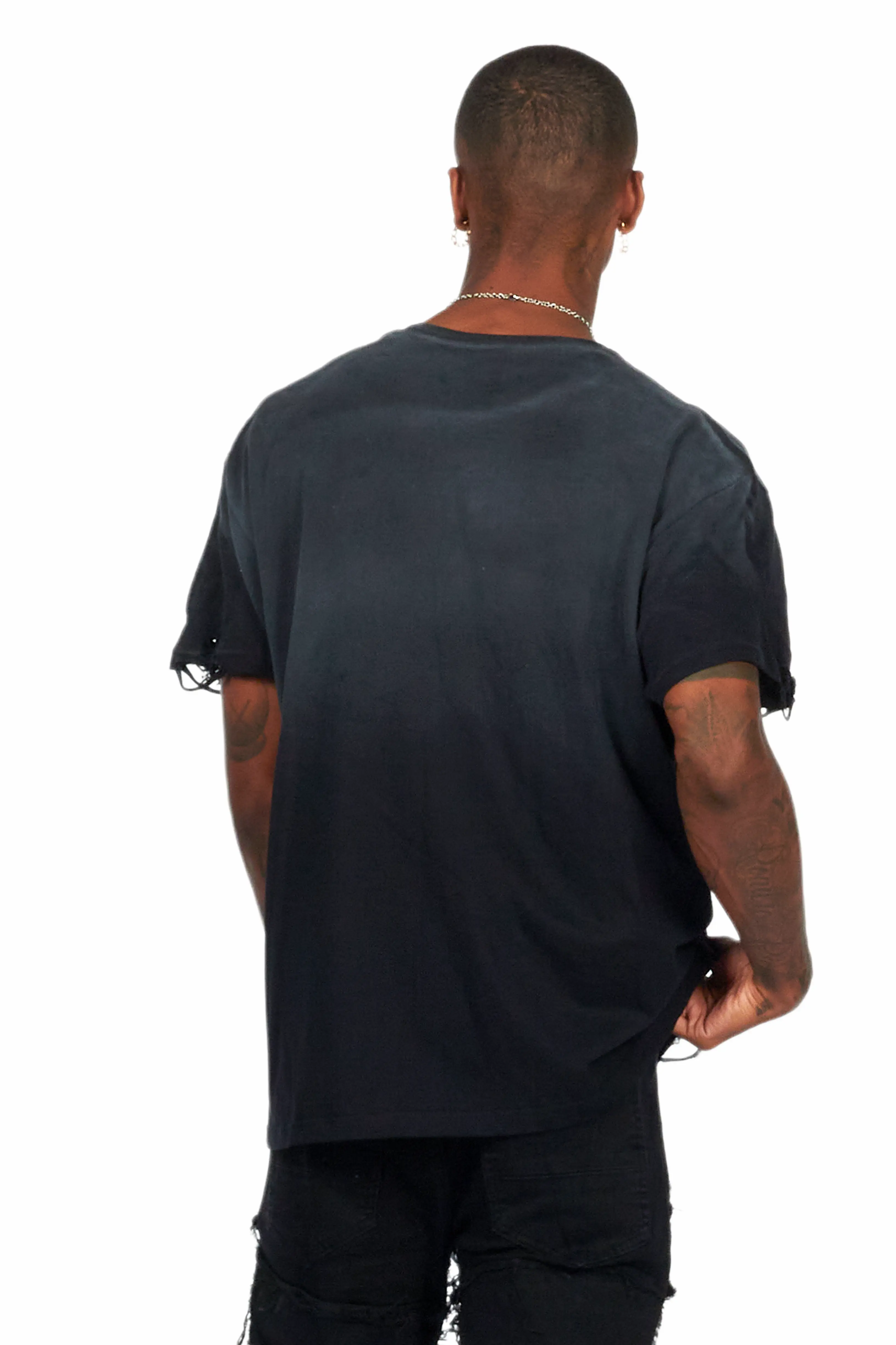 Pello Black Oversized Graphic T-Shirt - Image 4