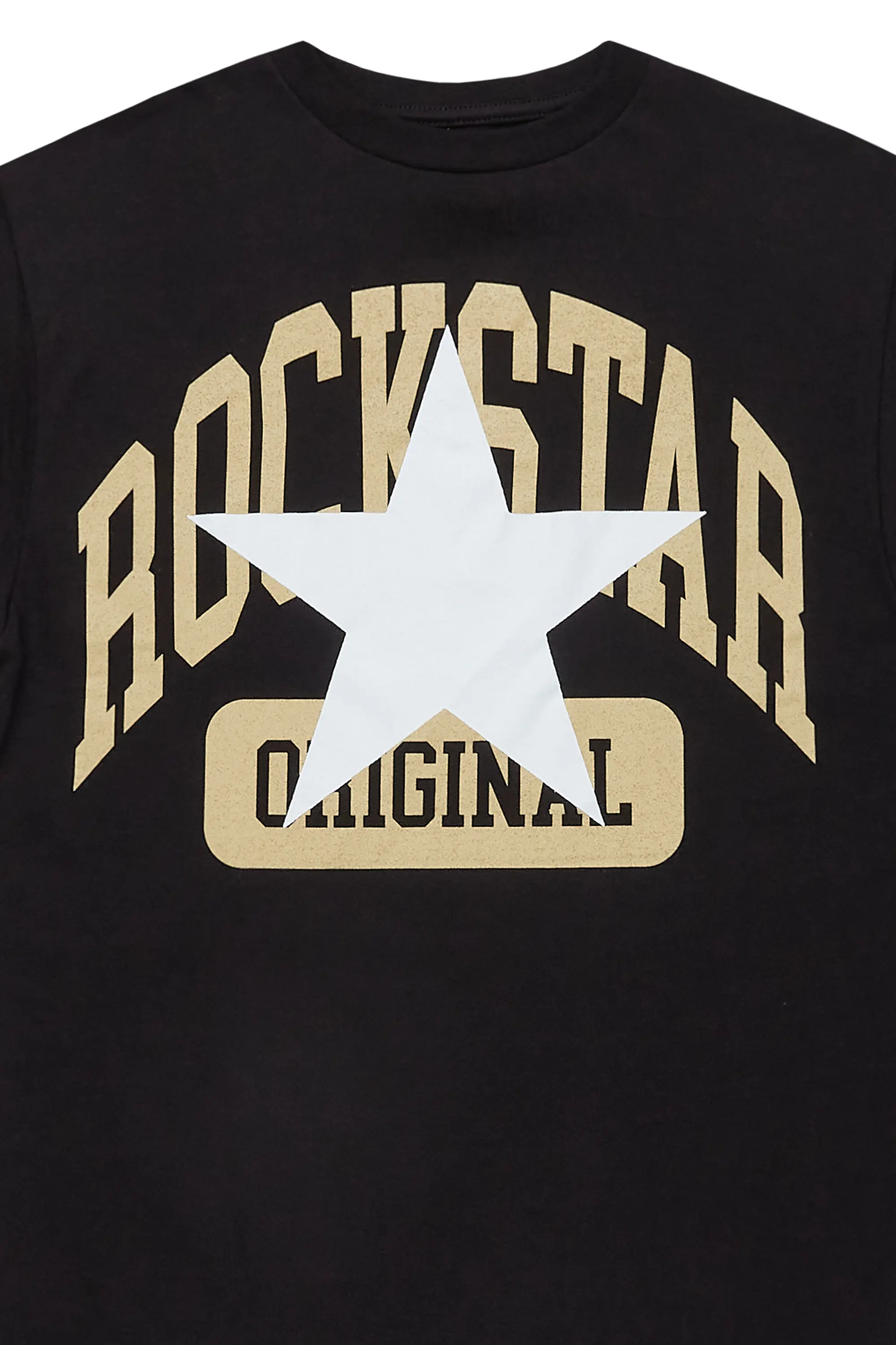 Dash Black/Beige Graphic T-Shirt - Image 5