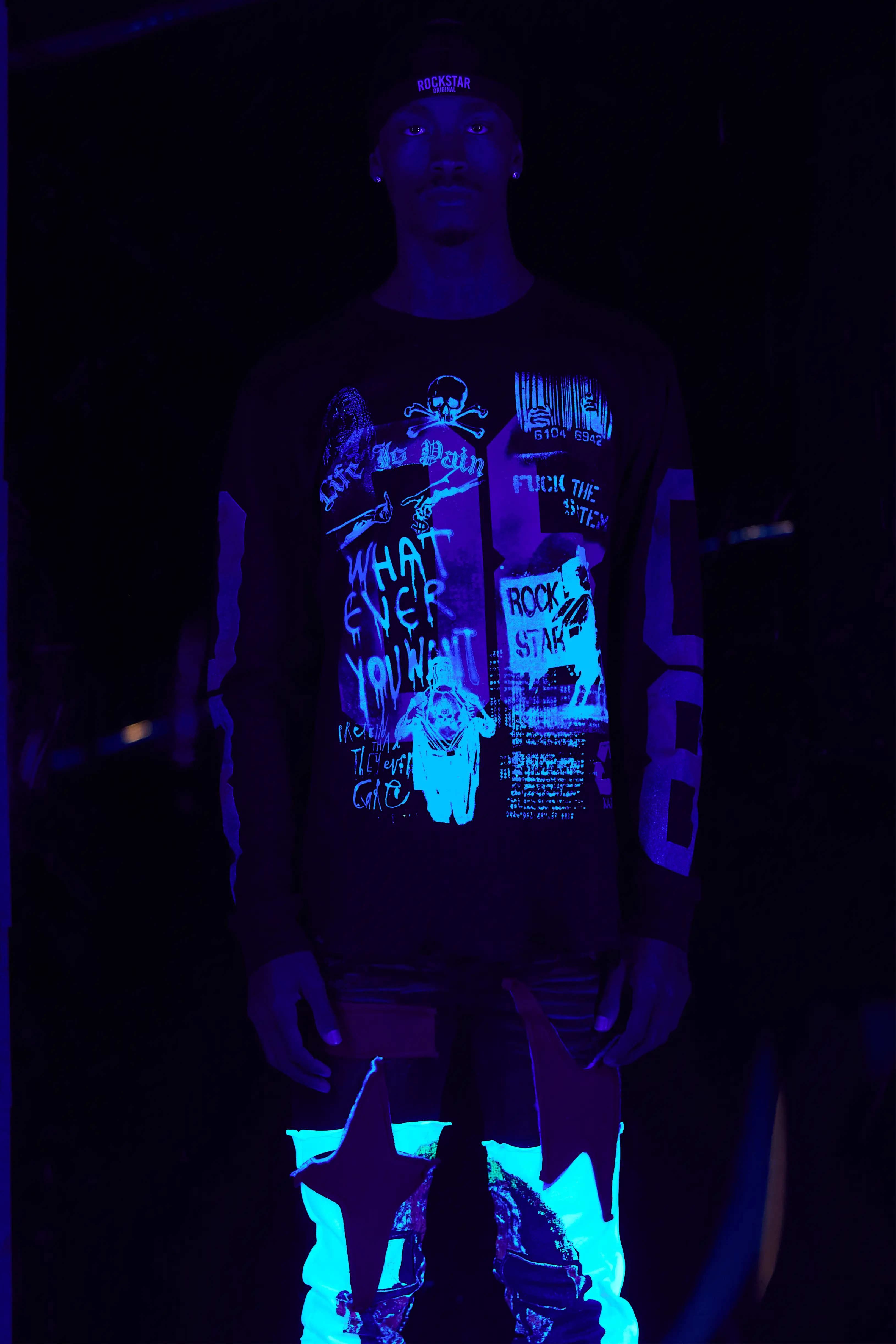 Grill Black Long Sleeve Graphic T-Shirt - Image 3