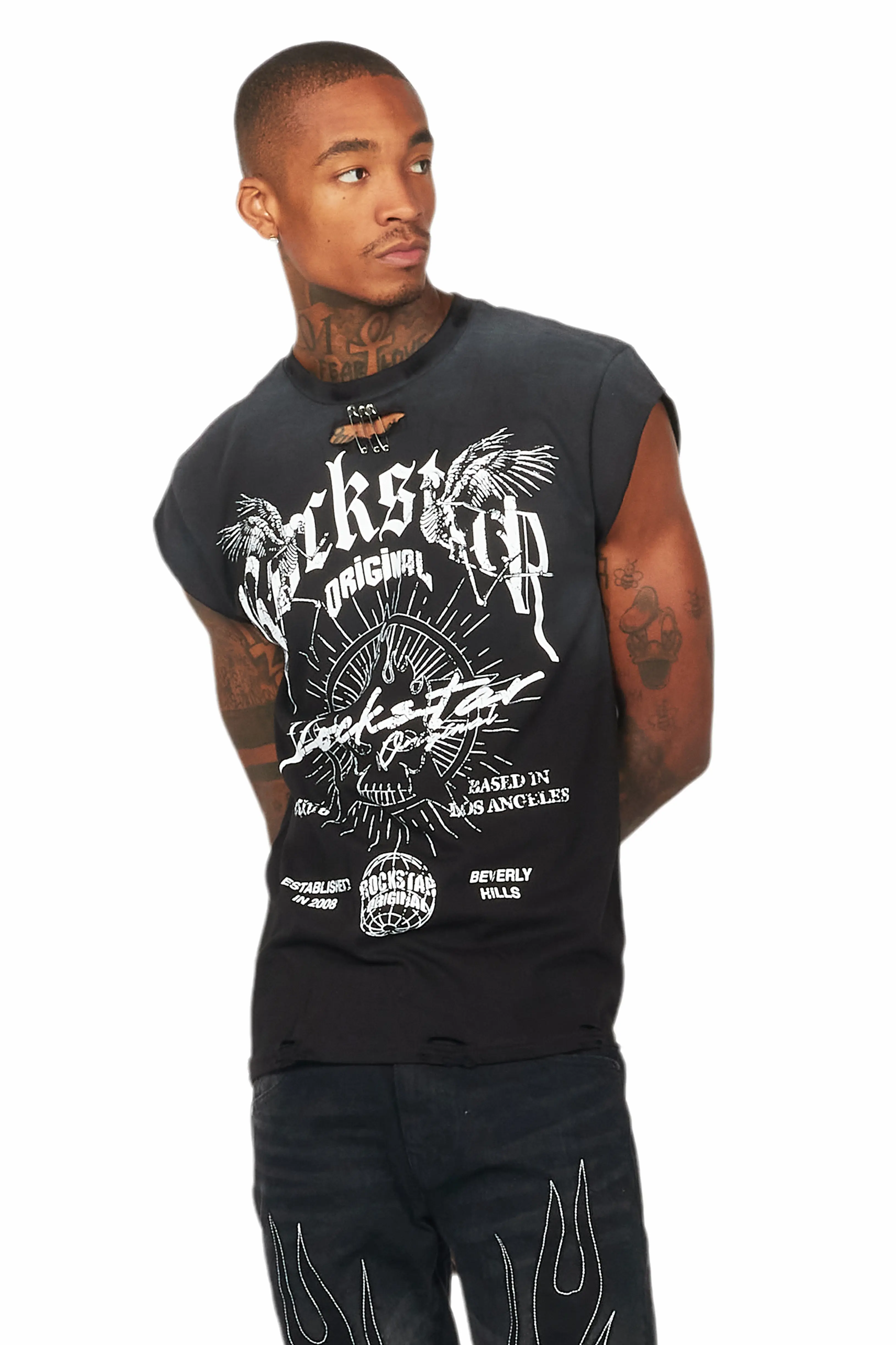 Tylla Black Graphic T-Shirt - Image 2