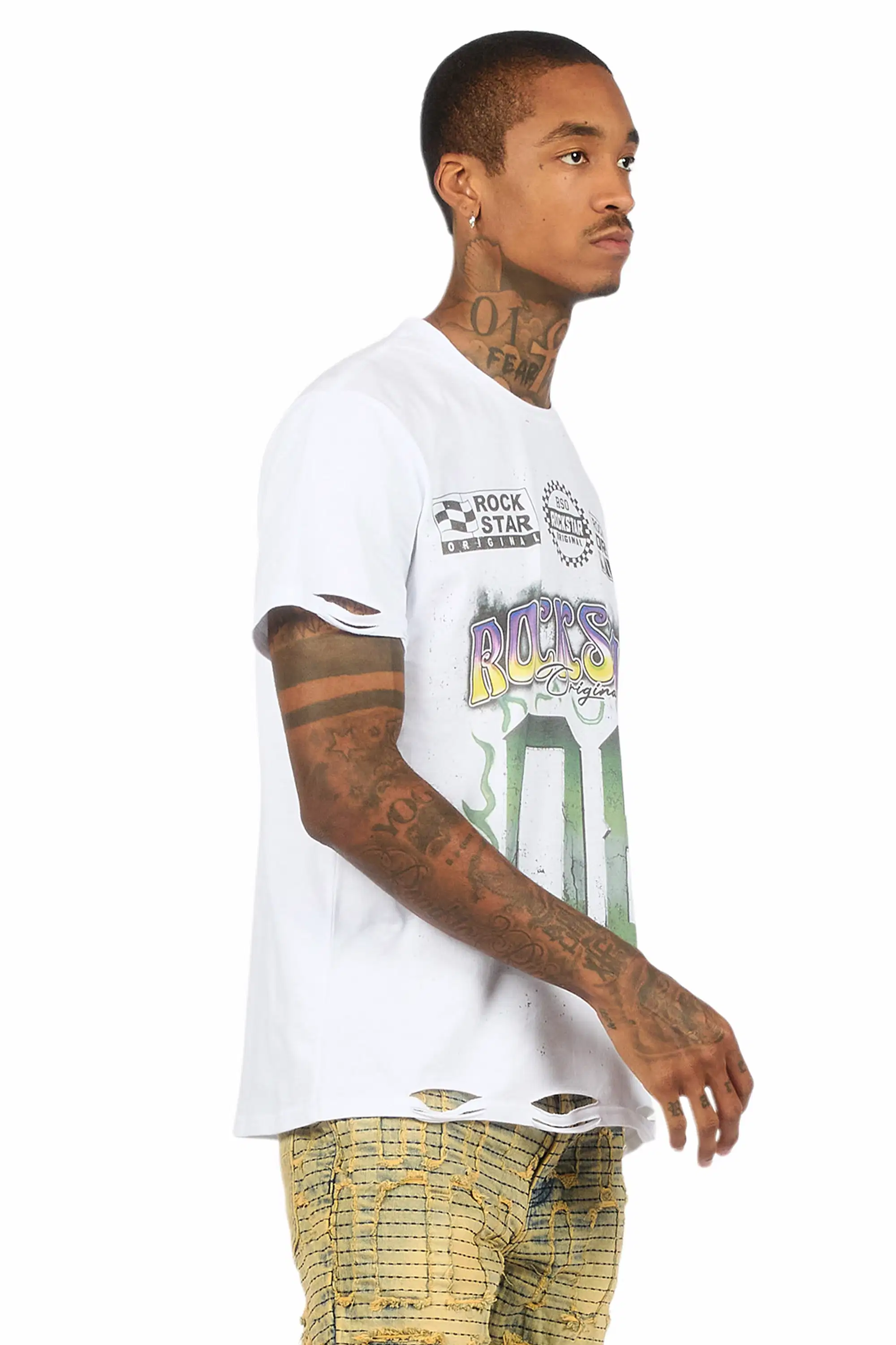 Quito White Graphic Oversized T-Shirt - Image 3