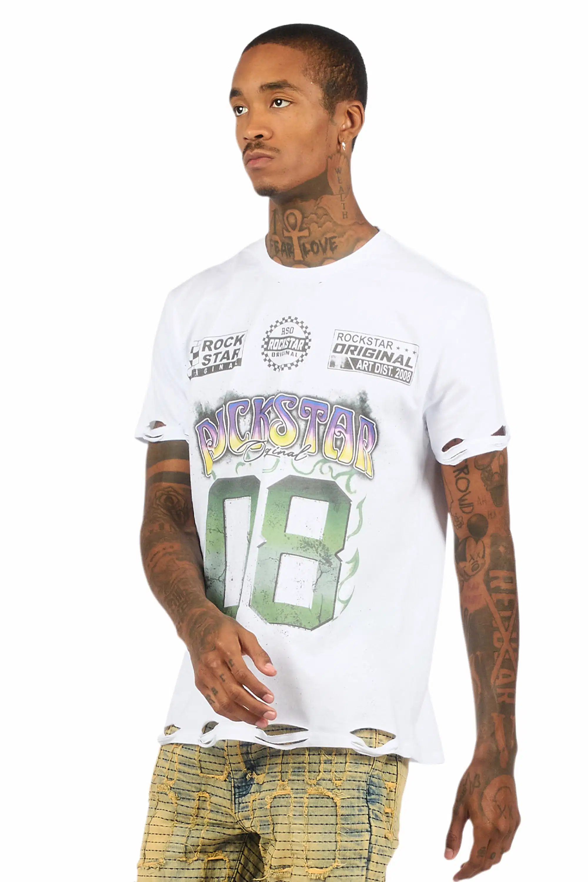 Quito White Graphic Oversized T-Shirt - Image 6
