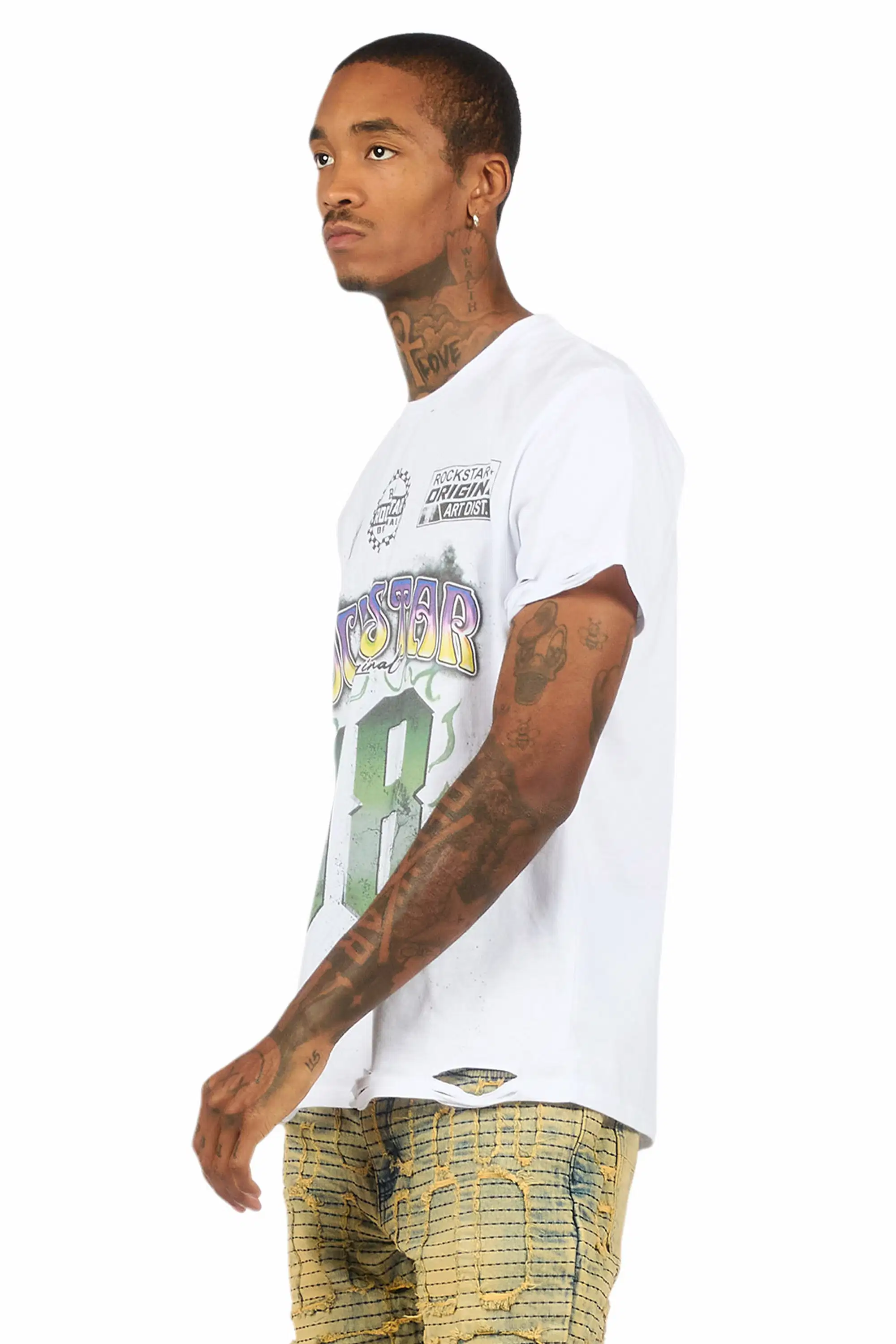 Quito White Graphic Oversized T-Shirt - Image 7