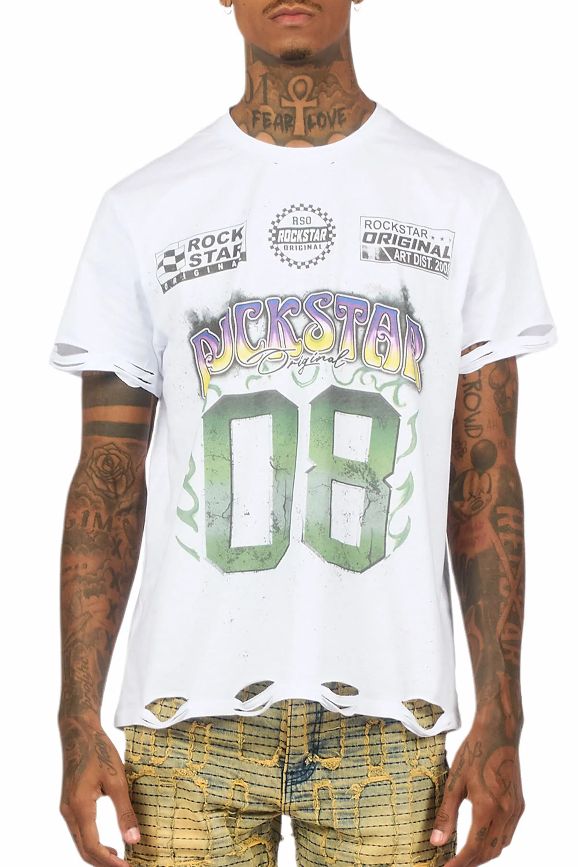 Quito White Graphic Oversized T-Shirt - Image 9