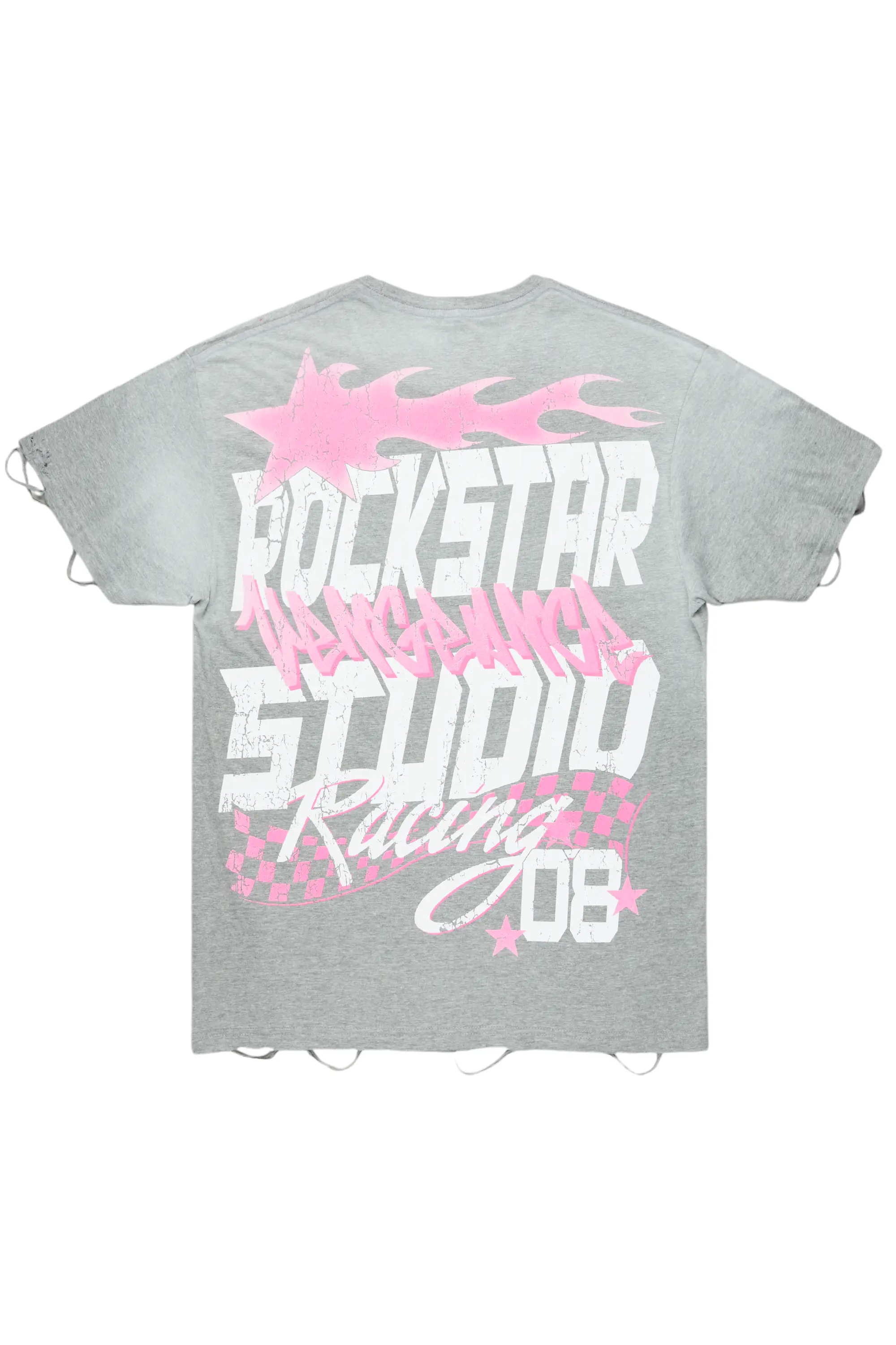 Anneso Grey Oversize Graphic T-Shirt - Image 3