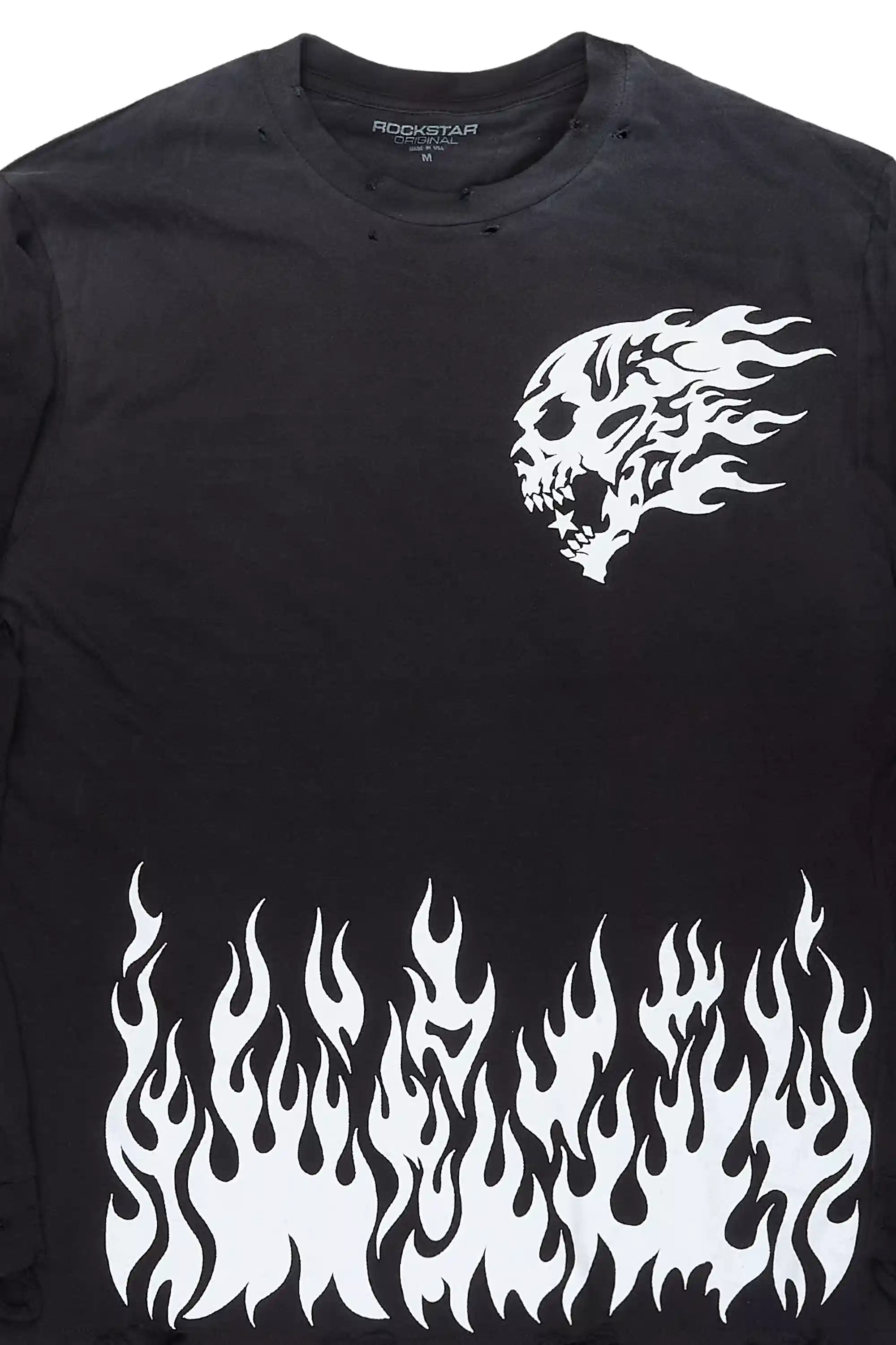 Bubble Black/White Long Sleeve Graphic T-Shirt - Image 5