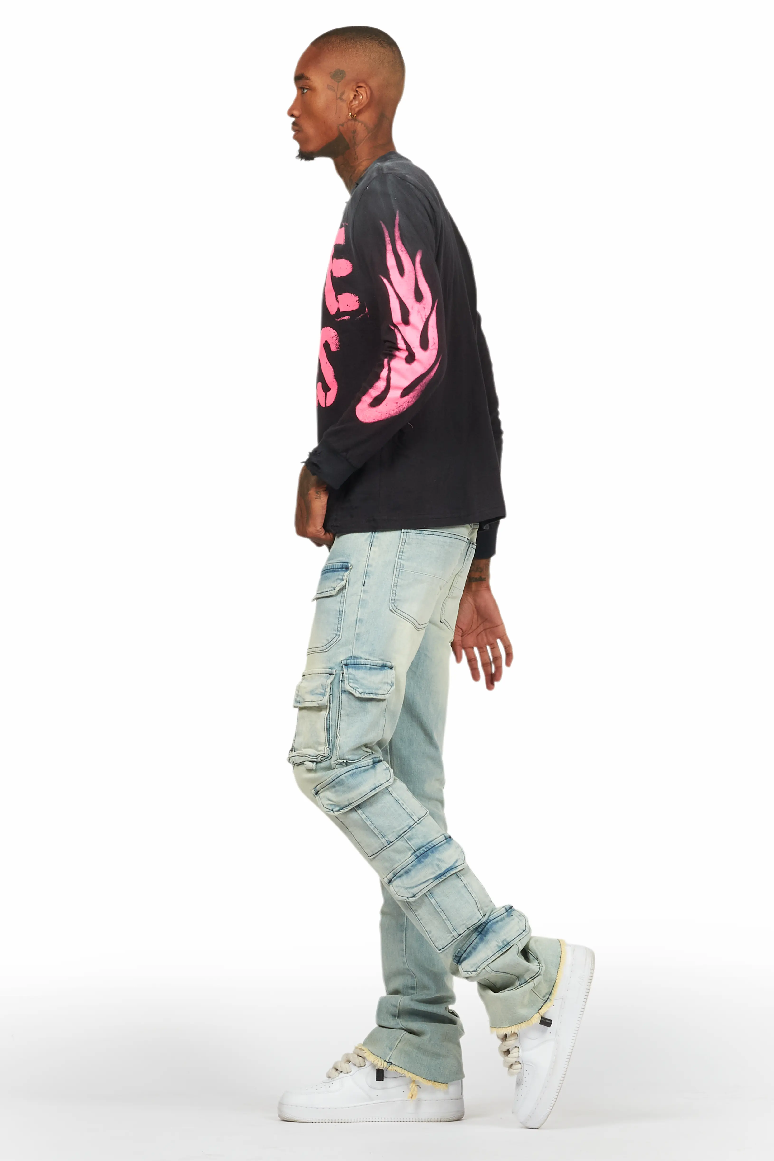 Banyan Black/Pink Long Sleeve Graphic T-Shirt - Image 7