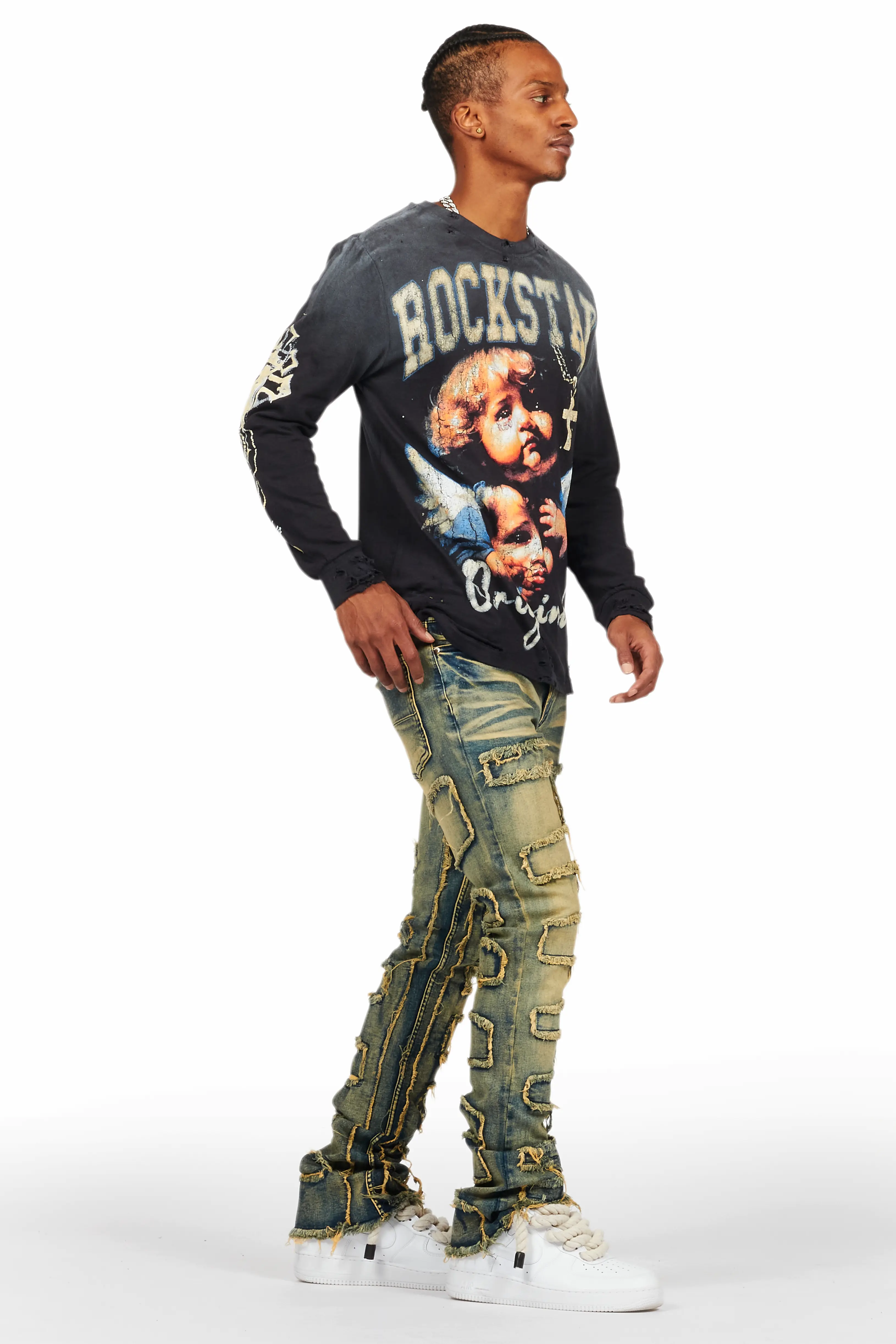 Deiter Black Long Sleeve Graphic T-Shirt - Image 5