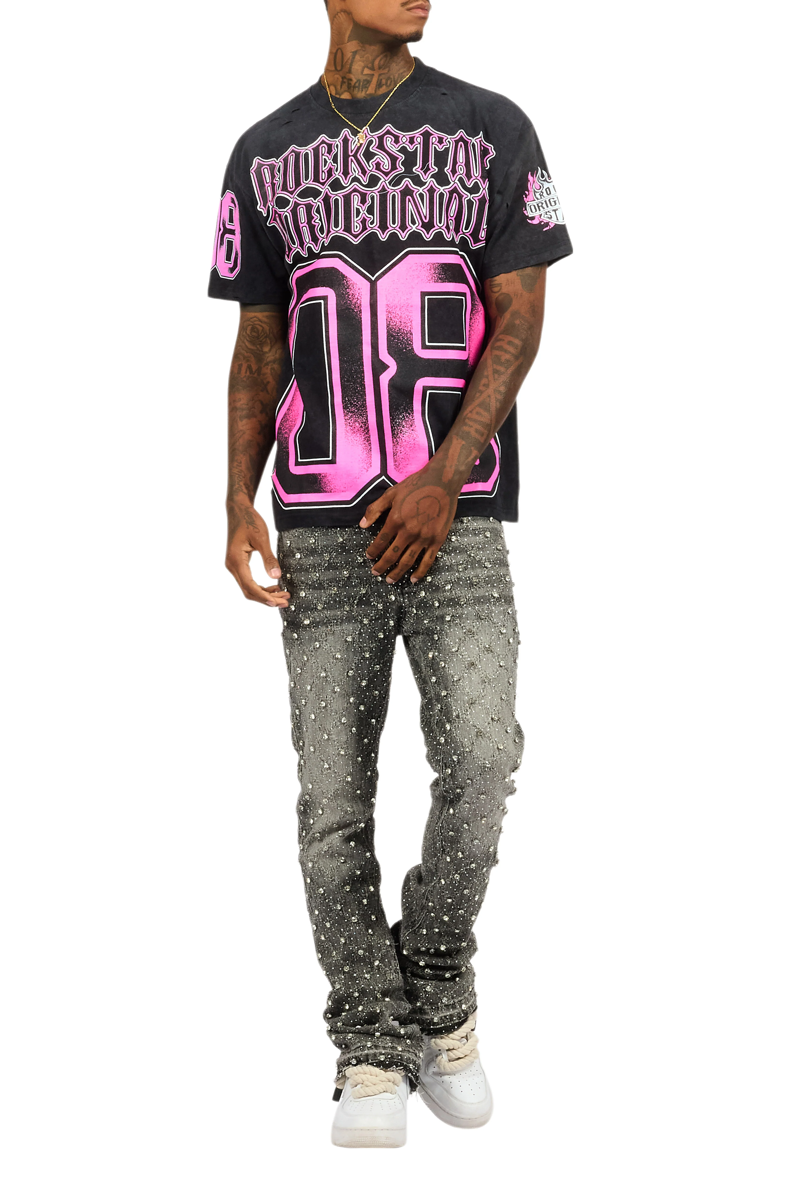 Alim Black Oversized Graphic T-Shirt - Image 8