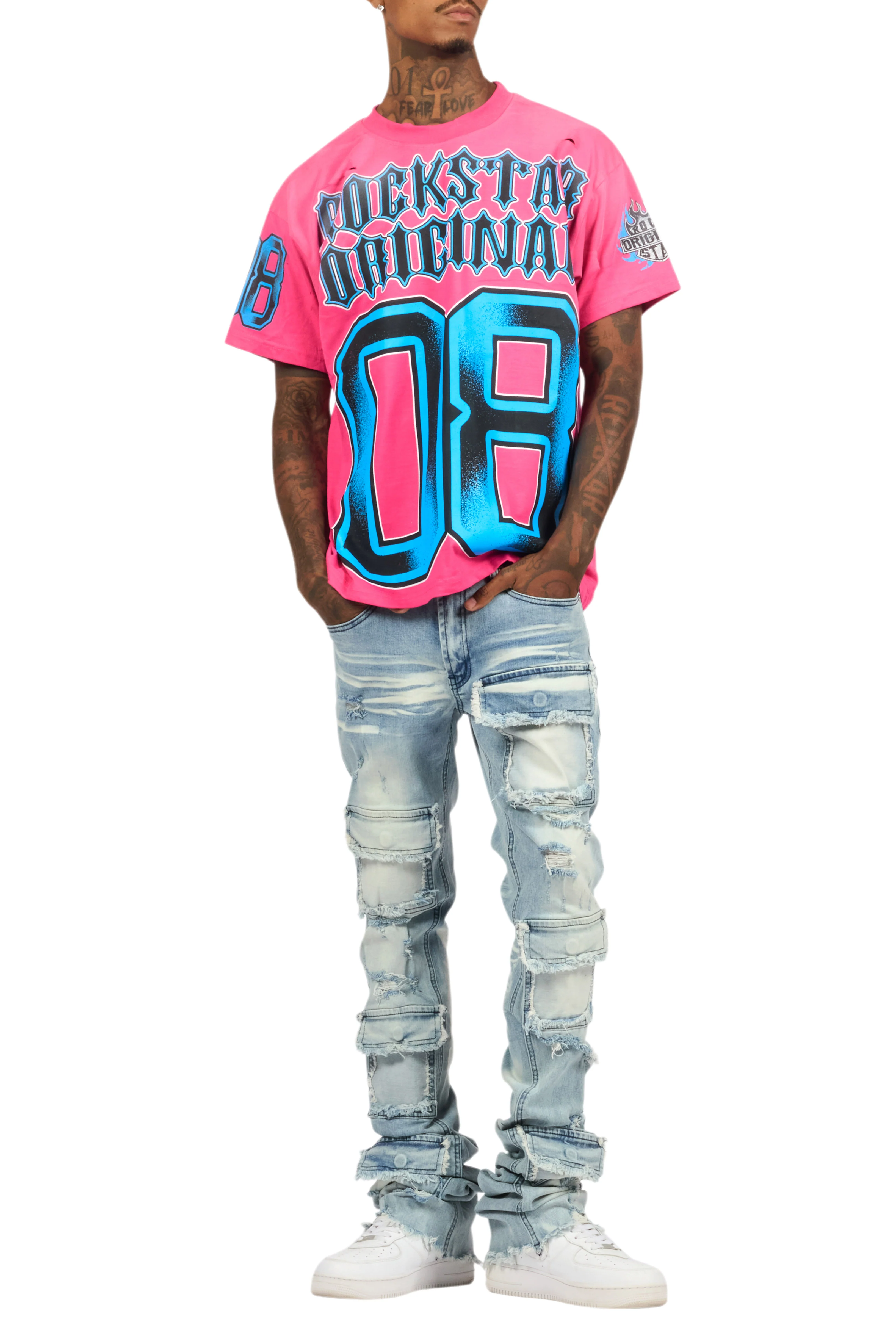 Alim Fushia Oversized Graphic T-Shirt - Image 7