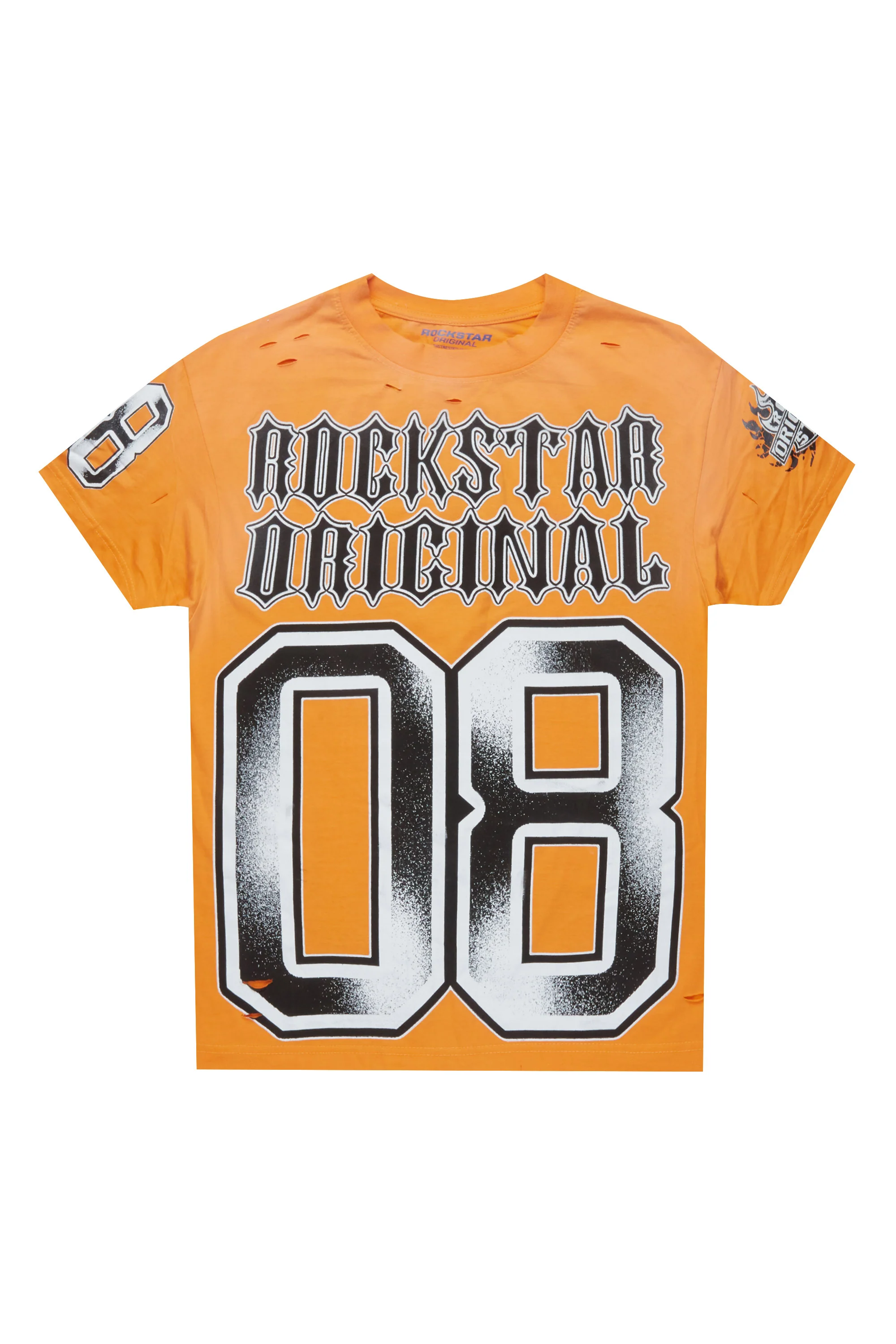 Alim Orange Oversized Graphic T-Shirt
