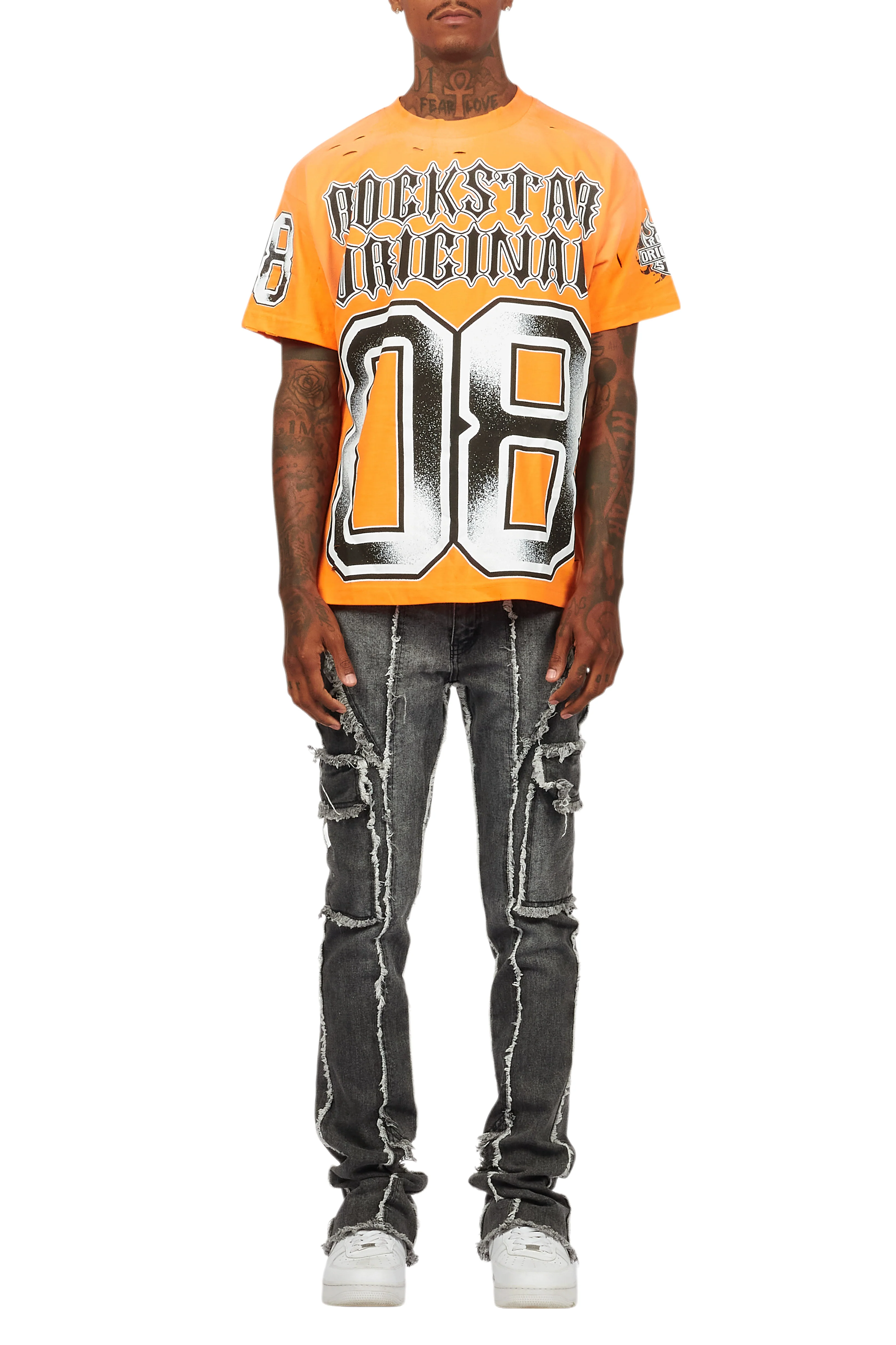 Alim Orange Oversized Graphic T-Shirt - Image 10