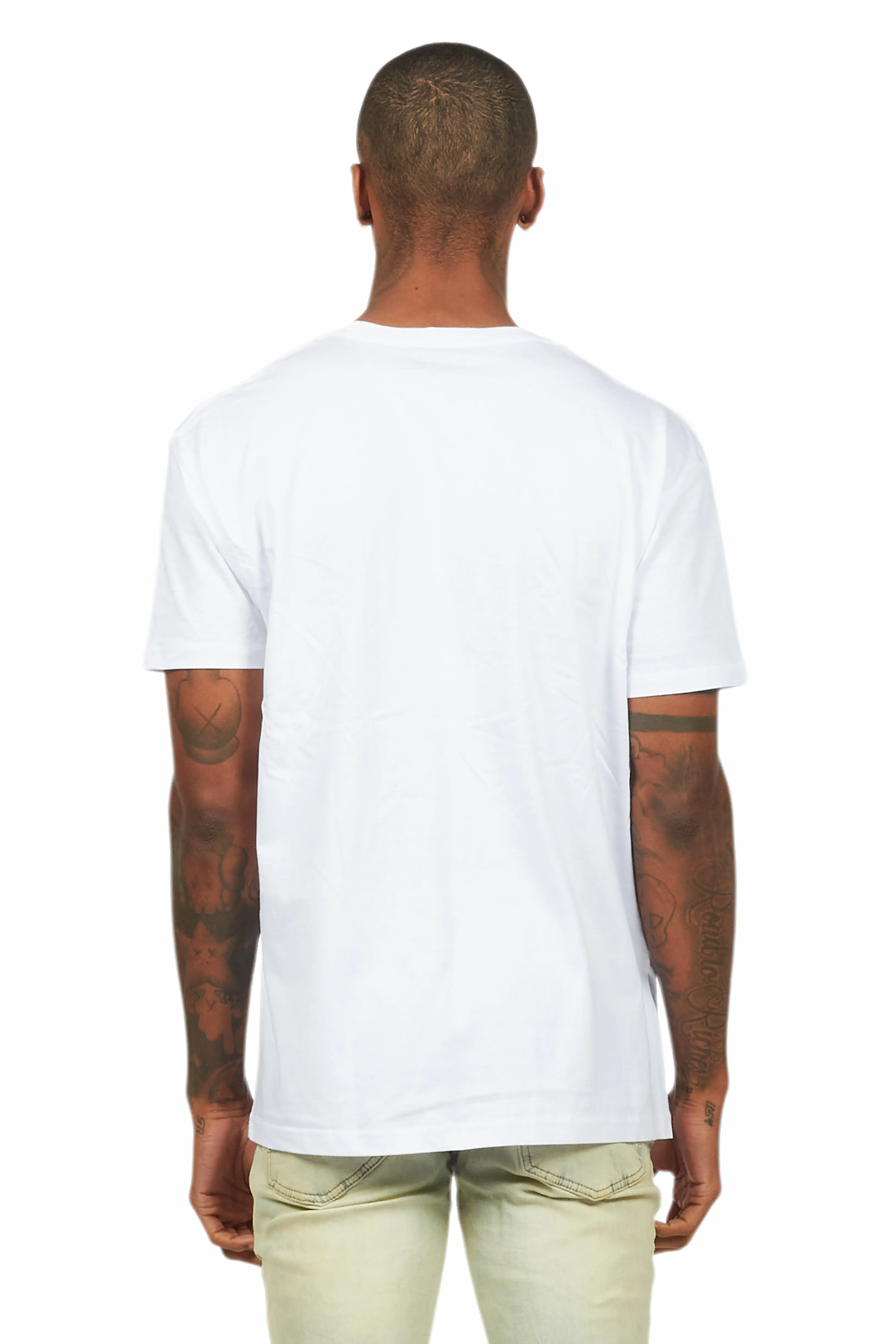 Balius White Oversized Graphic T-Shirt - Image 4