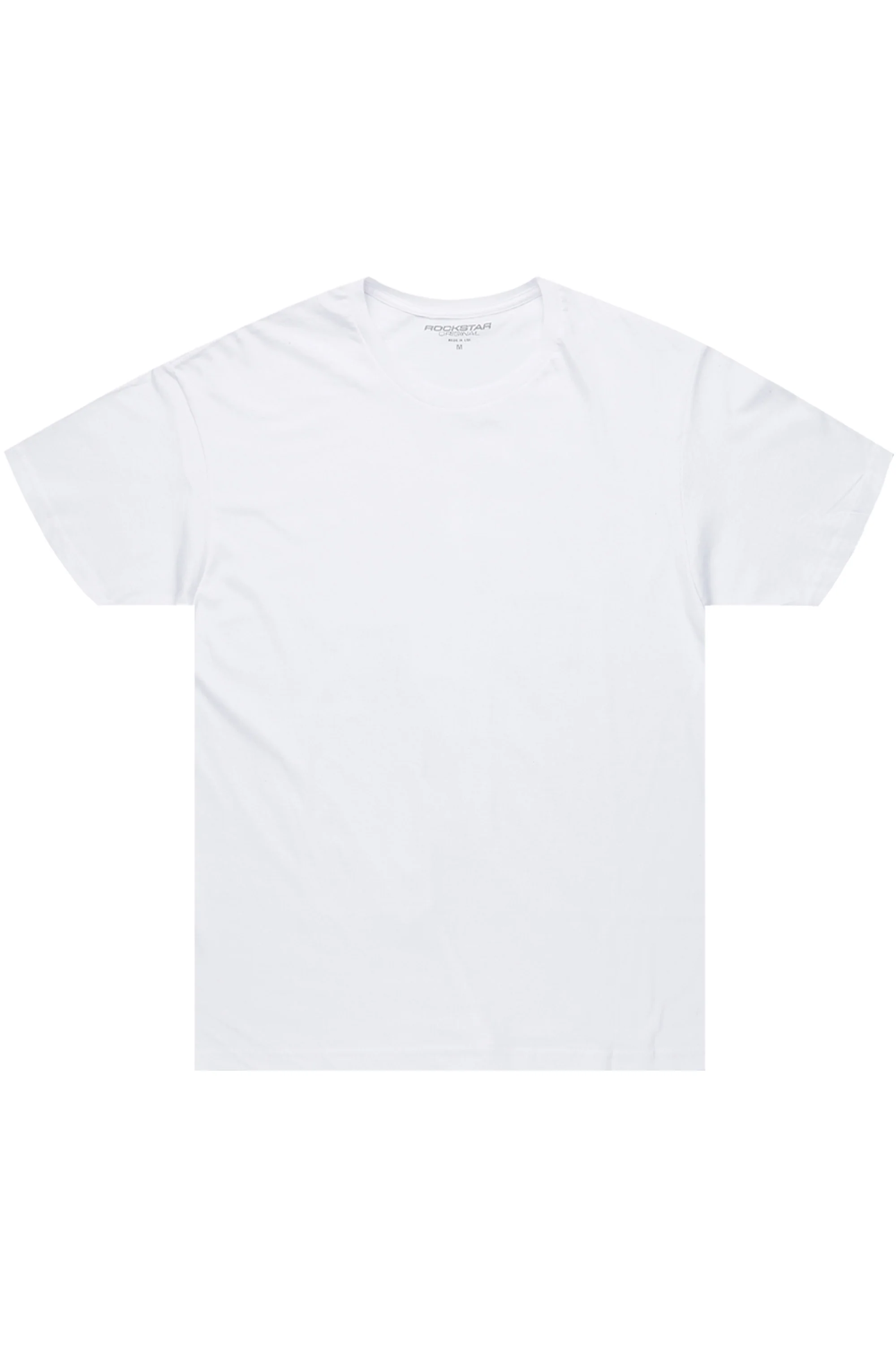 Basic Rockstar White 3 Pack Plain T-Shirts - Image 2