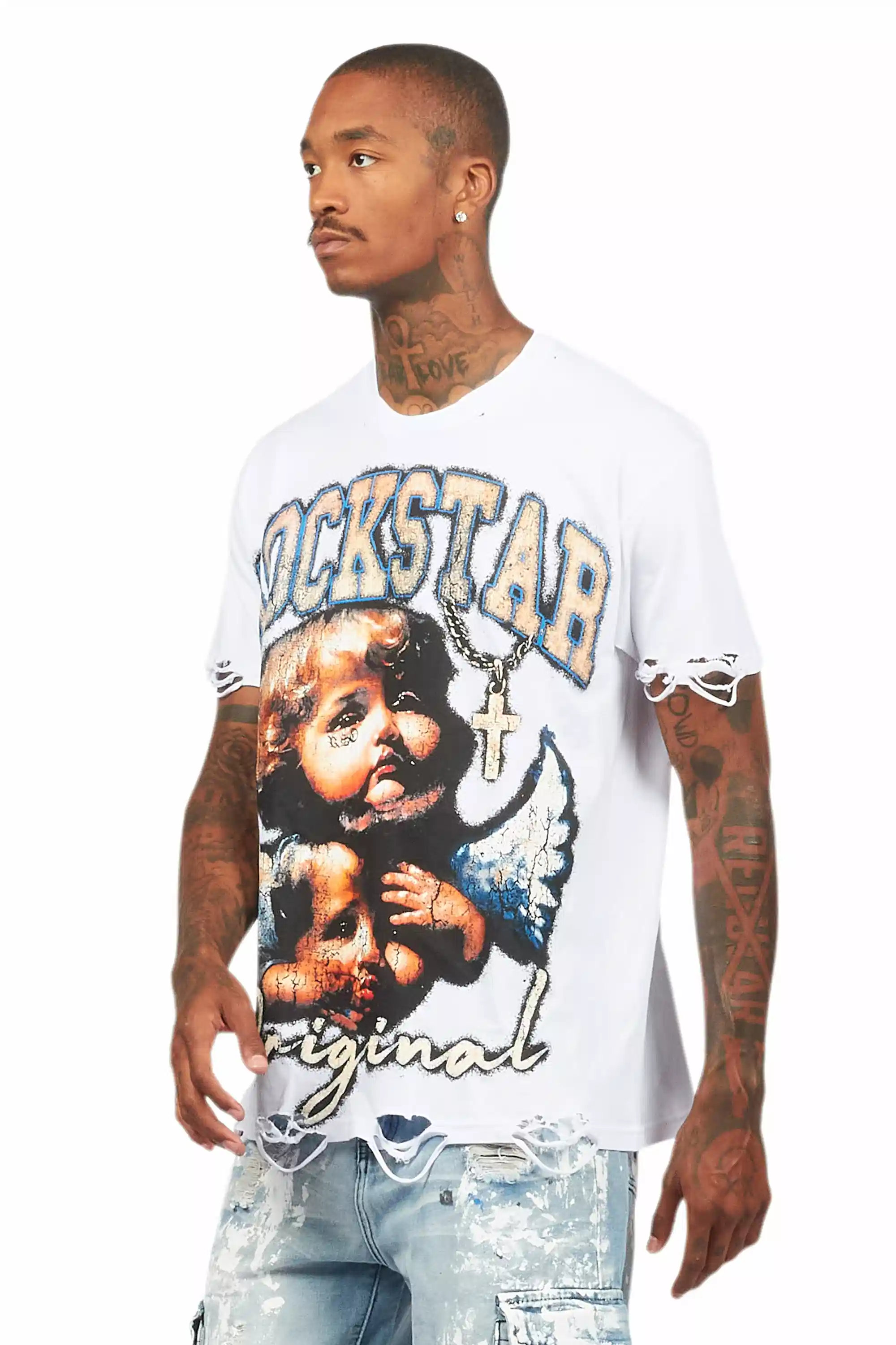 Deiter White Oversized Graphic T-Shirt - Image 7
