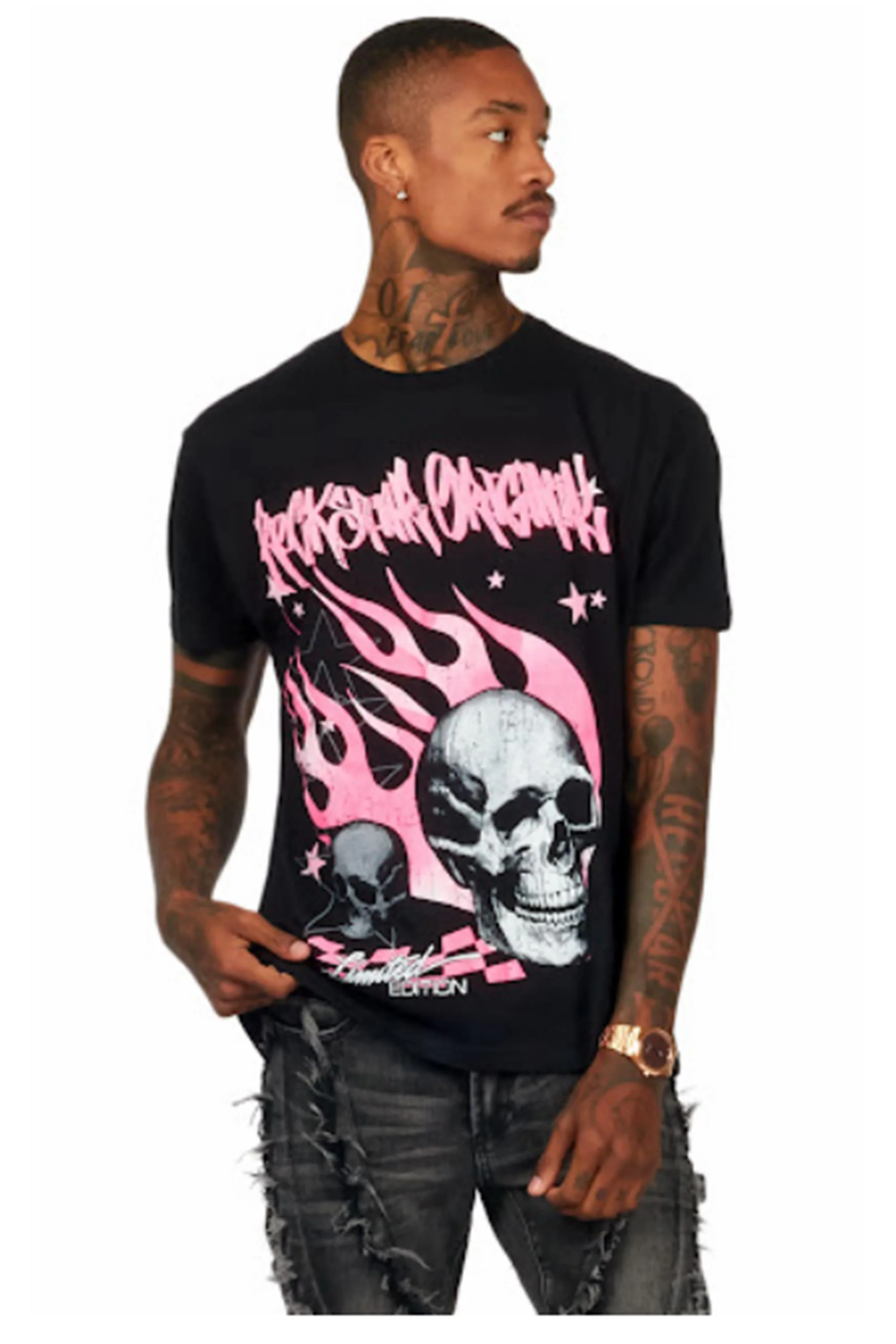 Anesso Black Graphic T-Shirt - Image 2