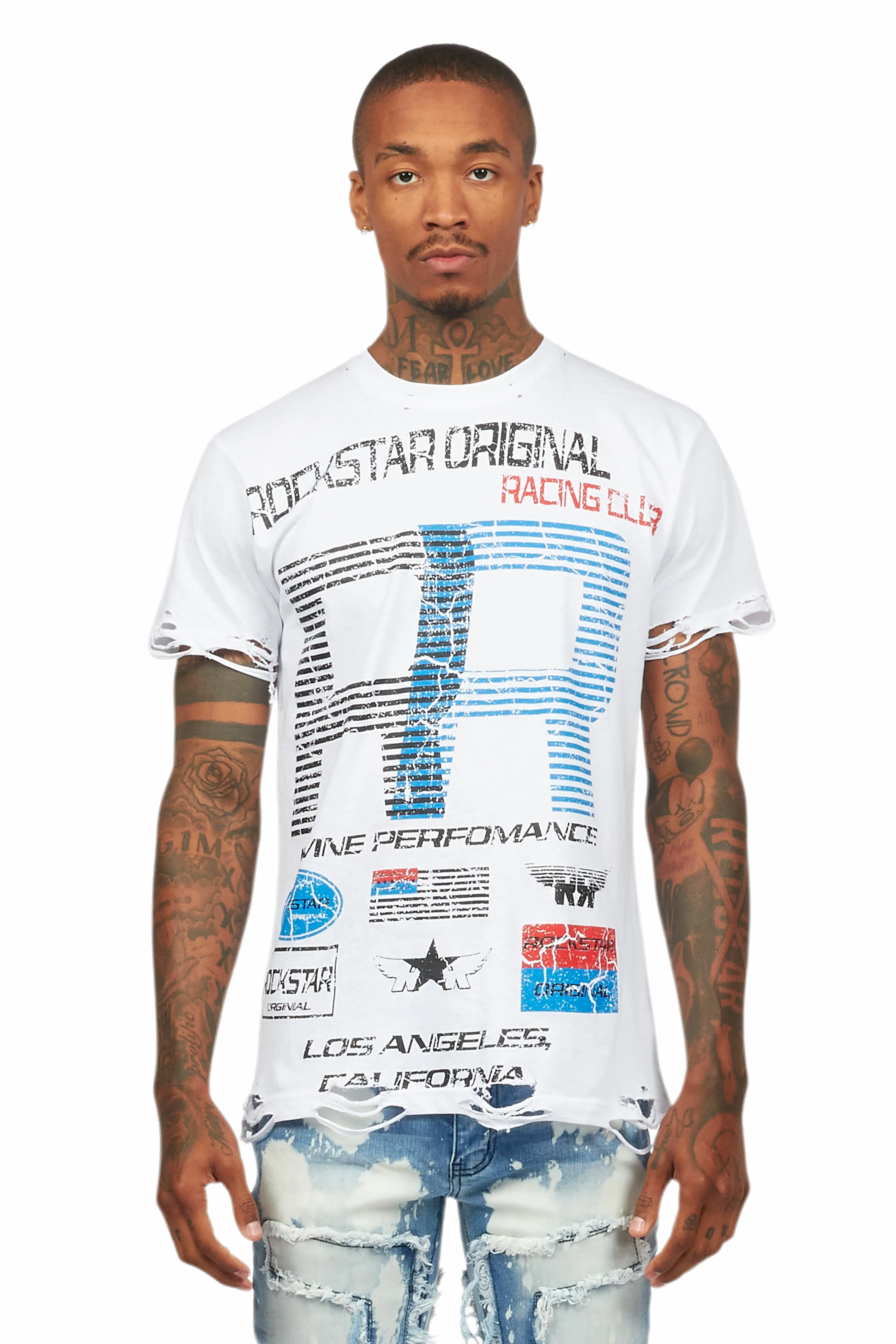 RSO Racing Club White Graphic T-Shirt - Image 2