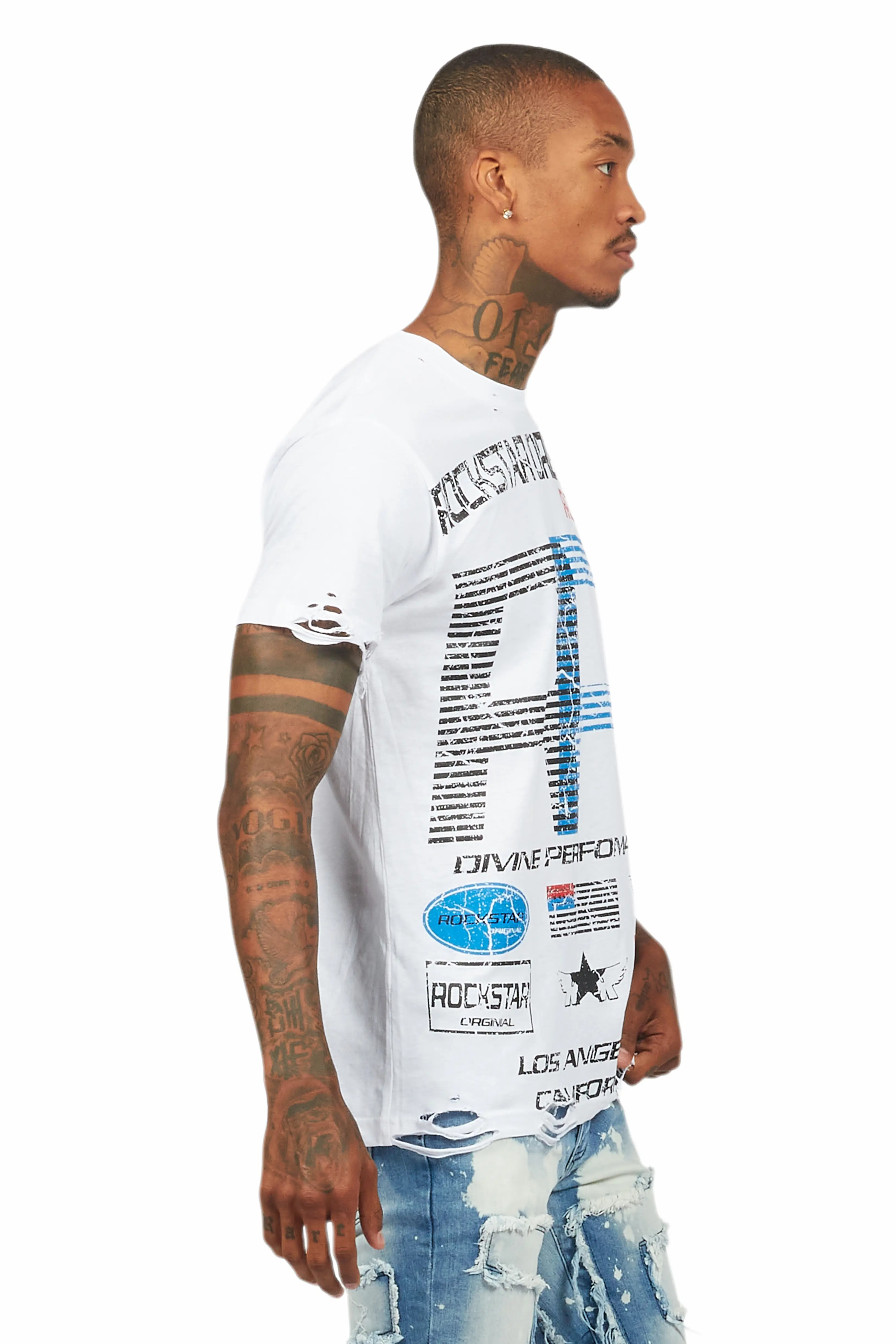 RSO Racing Club White Graphic T-Shirt - Image 3